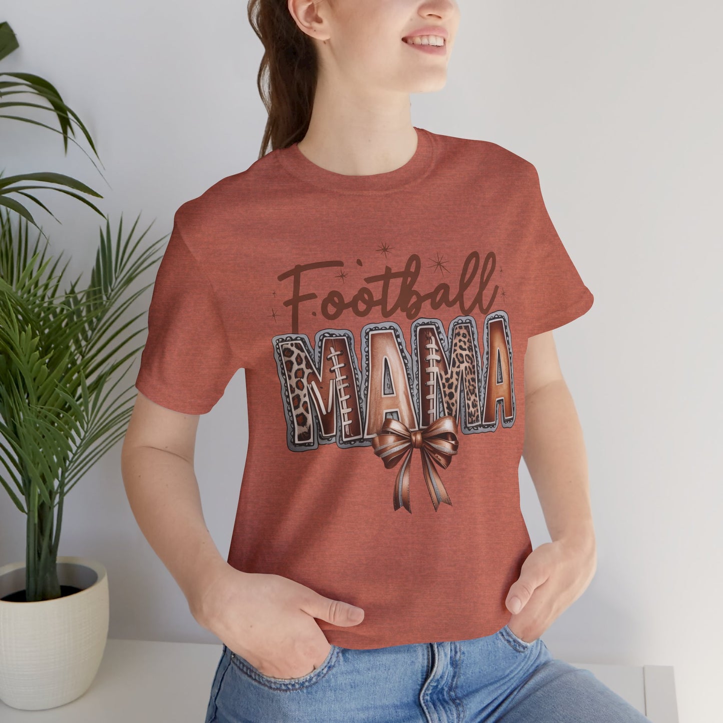 Football Mama Tee, Unisex Short Sleeve Shirt for Sports Moms, Cute Gift for Game Day, Football Season Apparel