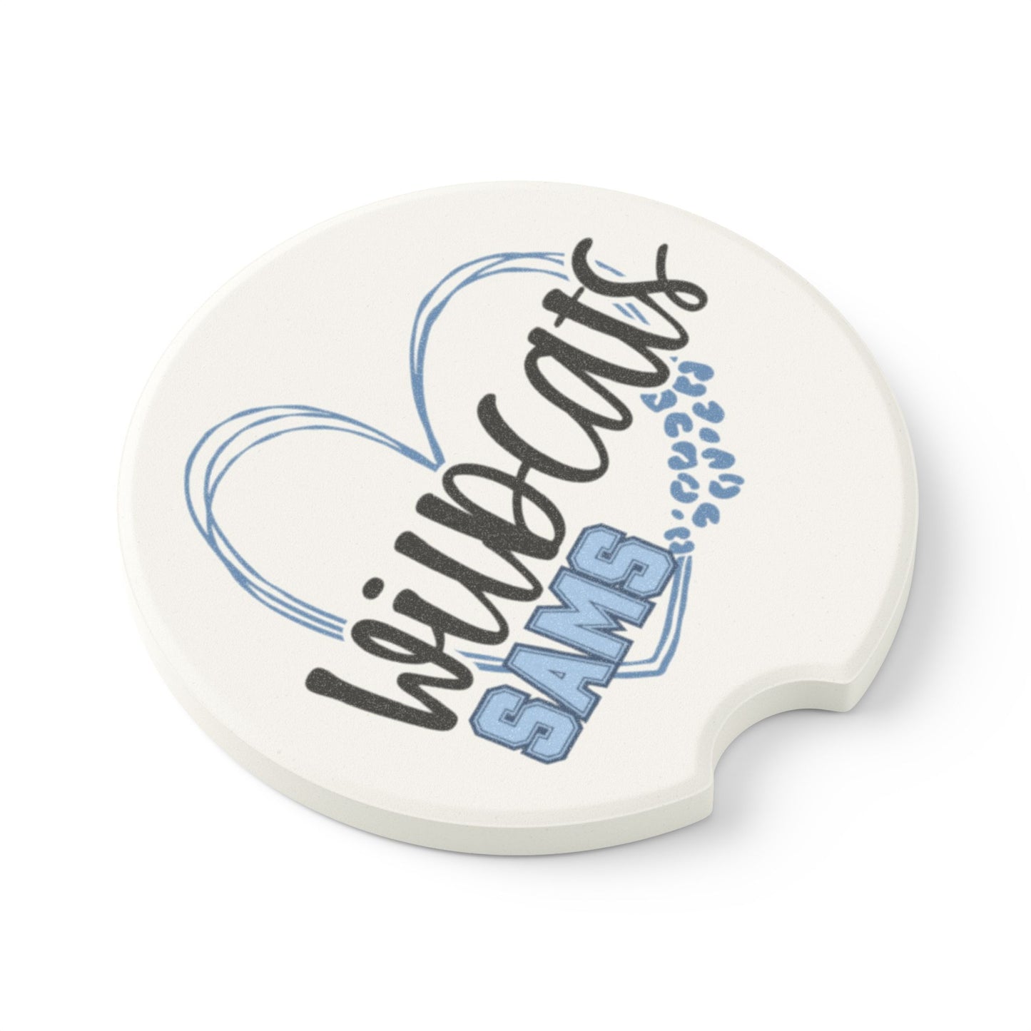 St Amant Middle School Wildcats Soapstone Car Coaster | Vehicle Accessory, Car Gift, Home Decor, Unique Gift, Wildcat Pride