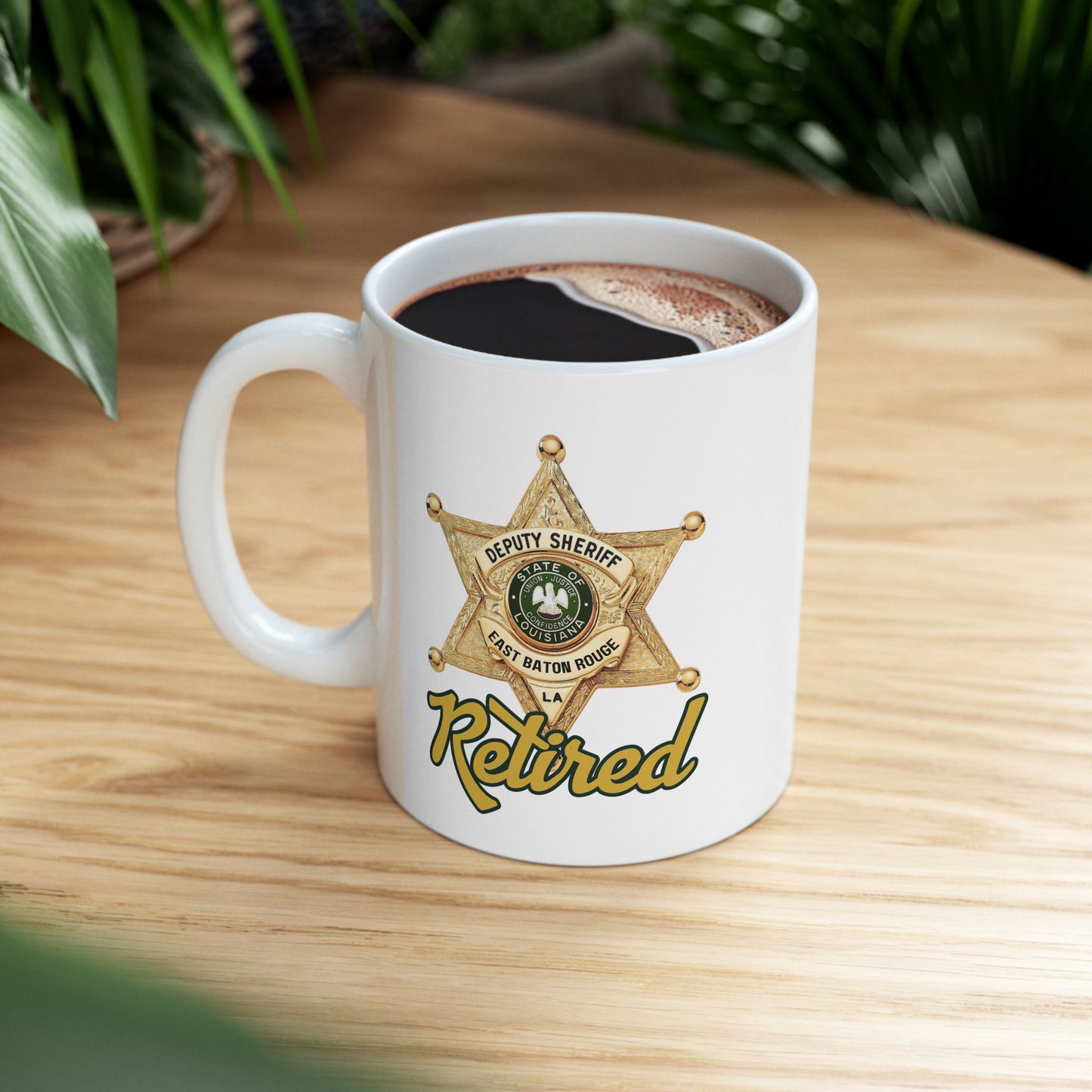 EBRSO DEPUTY, Badge, Sheriff Star Ceramic Mug, Perfect Gift for Police Officers, Law Enforcement Fans, Birthday, Holiday