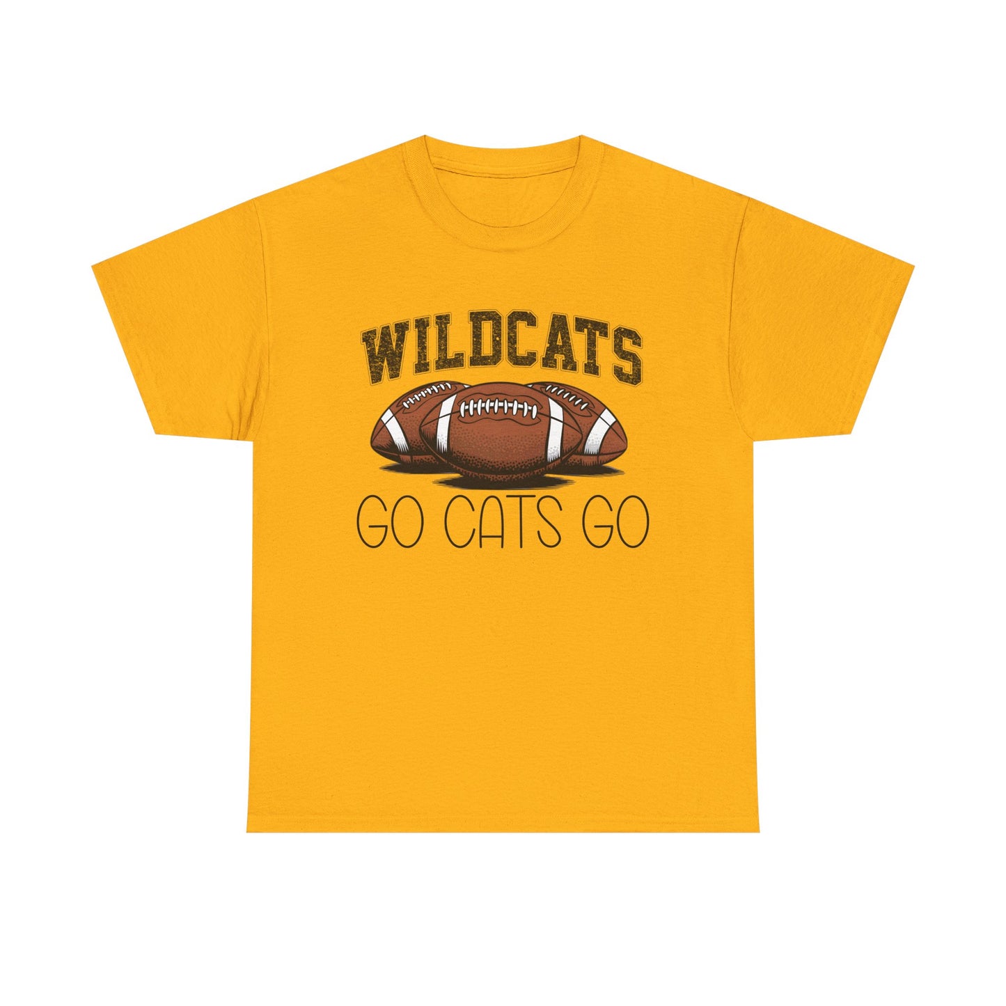 Wildcats Football Spirit Tee - Unisex Heavy Cotton T-Shirt for Fans, Game Day, Tailgating, Sports Events, Gift for Her/Him
