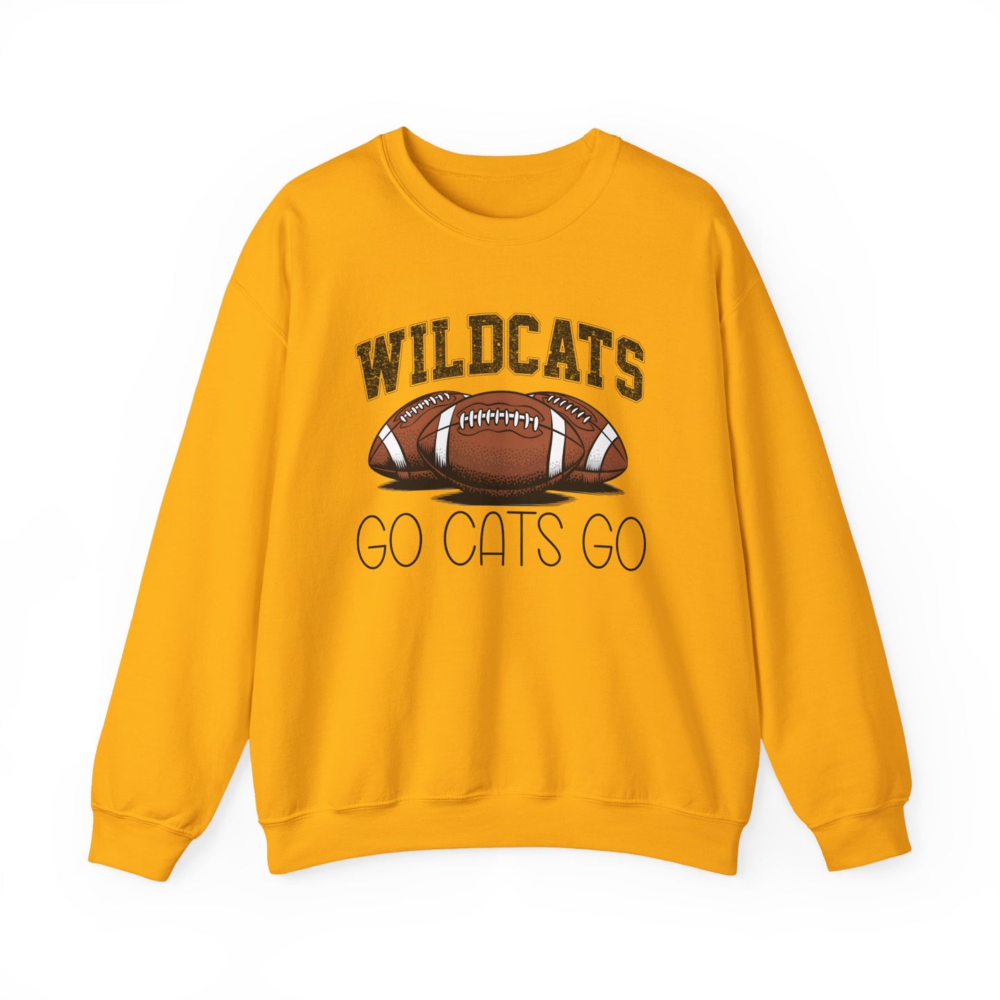 Wildcats Football Go Cats Go Sweatshirt | Unisex Crewneck | Game Day Apparel, Sports Hoodie, Relaxed Fit, Fan Gear, Gift for Football Lovers
