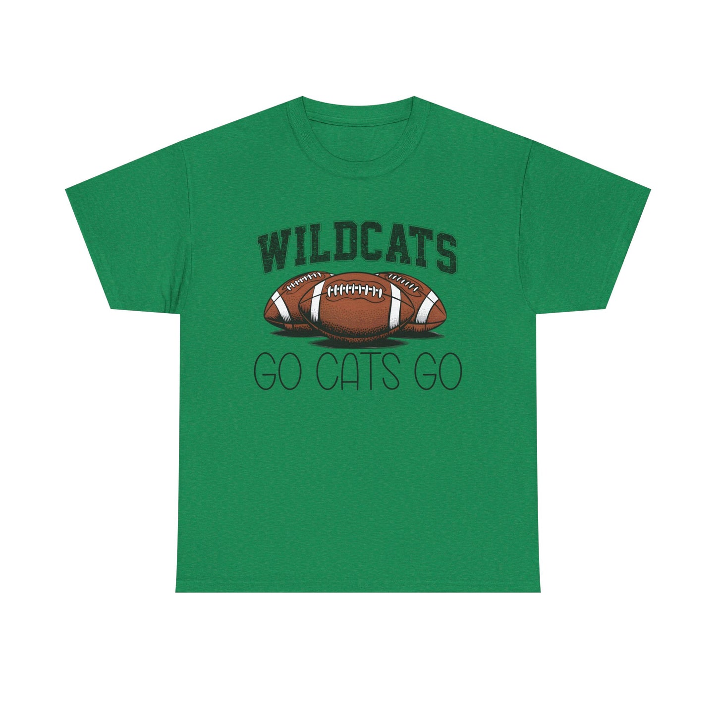 Wildcats Football Spirit Tee - Unisex Heavy Cotton T-Shirt for Fans, Game Day, Tailgating, Sports Events, Gift for Her/Him