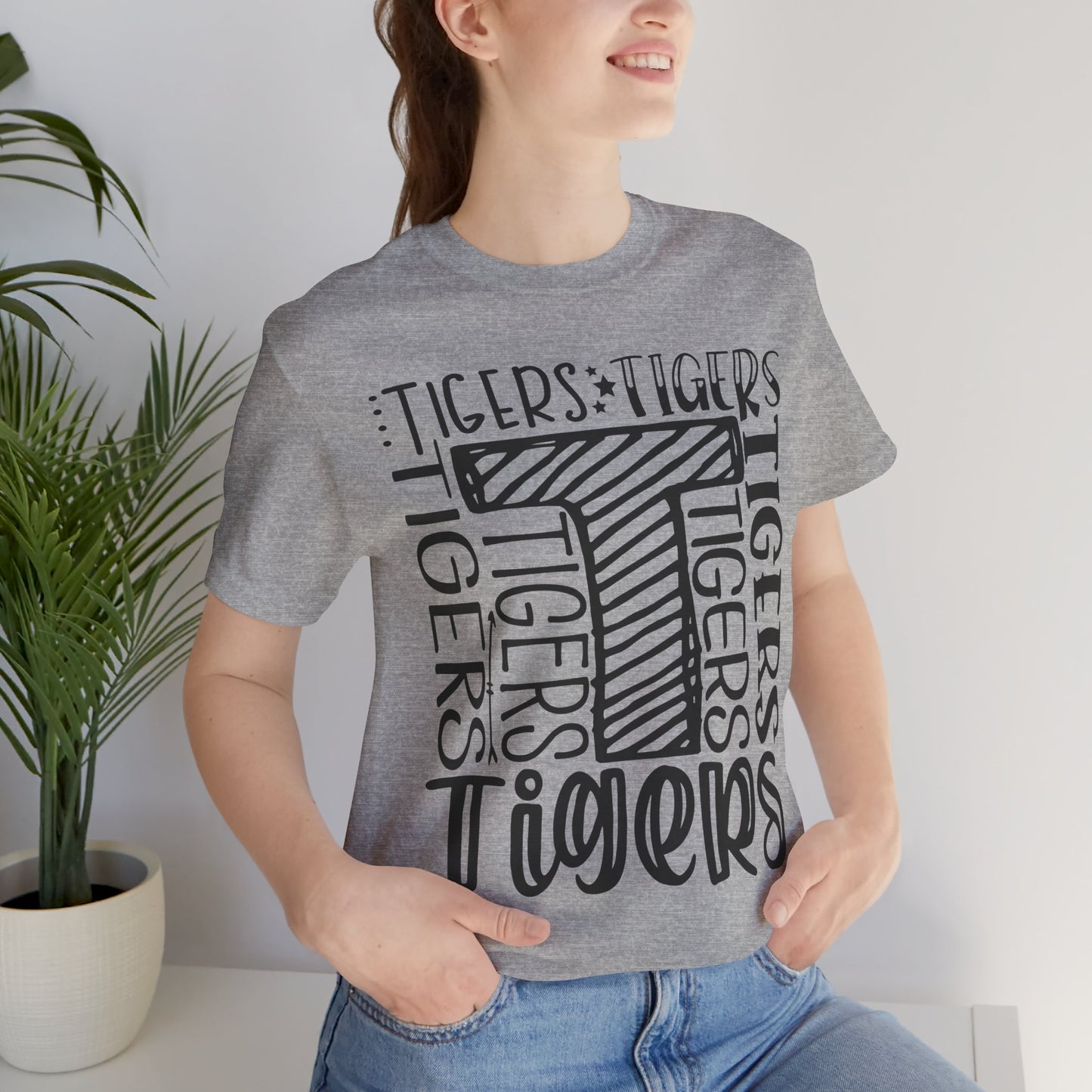 Tigers Graphic Tee, Perfect for Animal Lovers, Casual Wear, Gifts for Her, Unisex T-Shirt, College Spirit Wear, Summer Essential