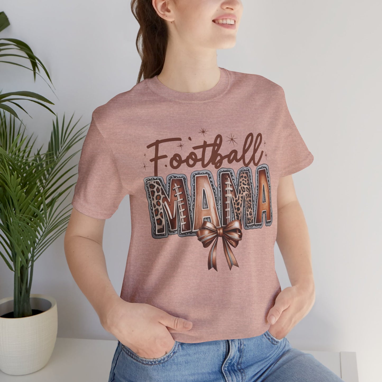 Football Mama Tee, Unisex Short Sleeve Shirt for Sports Moms, Cute Gift for Game Day, Football Season Apparel
