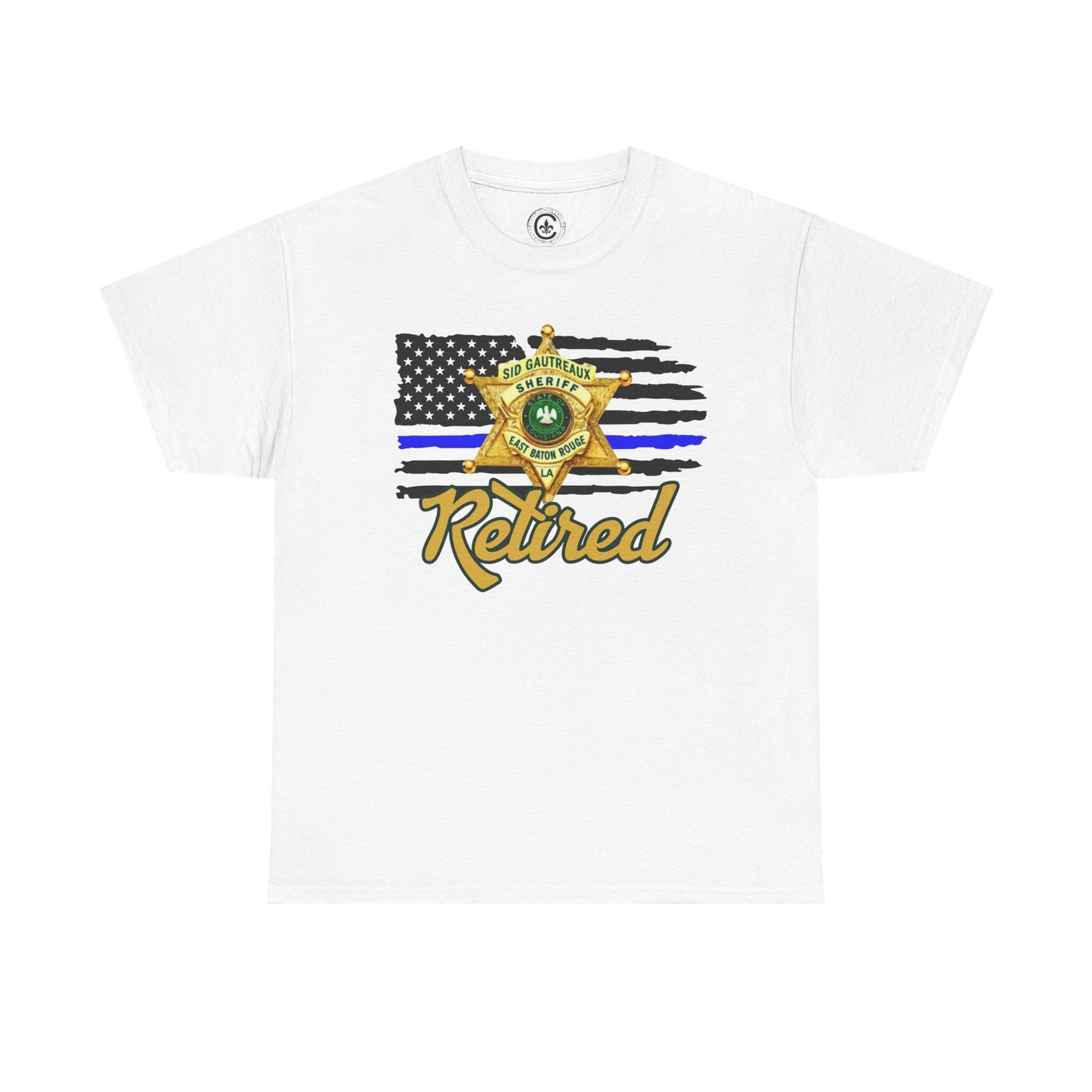 EBRSO Badge Retired Sheriff Heavy Cotton Tee, Unisex Tee, Law Enforcement Gift, Retirement Celebration T-shirt