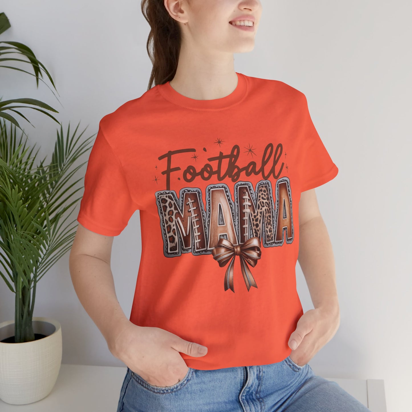 Football Mama Tee, Unisex Short Sleeve Shirt for Sports Moms, Cute Gift for Game Day, Football Season Apparel