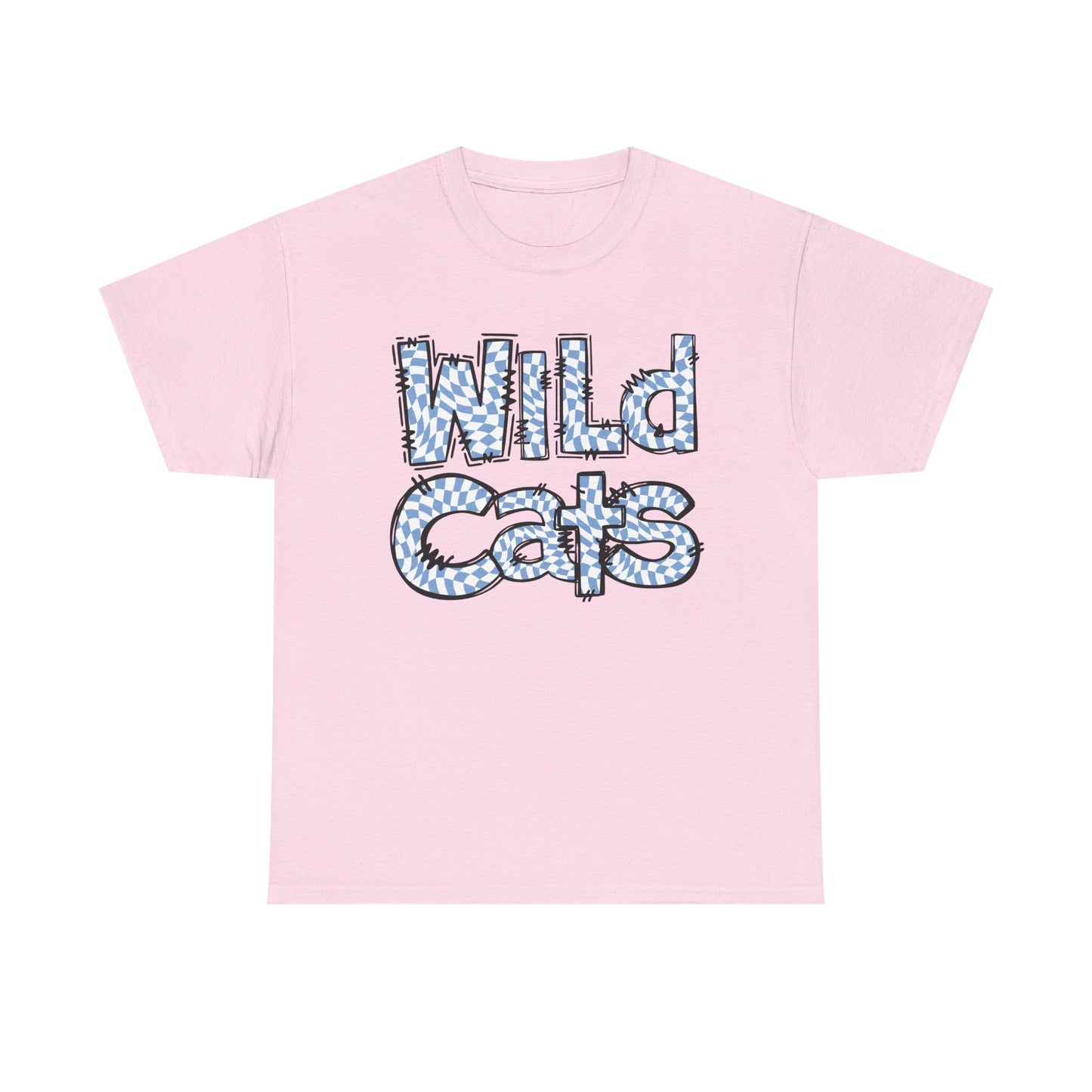 St Amant Blue Wildcats Love Unisex Tee, Cute Cotton Shirt, School Spirit Apparel, Family Gatherings, Casual Wear, Gift for Students, Personalized Designs