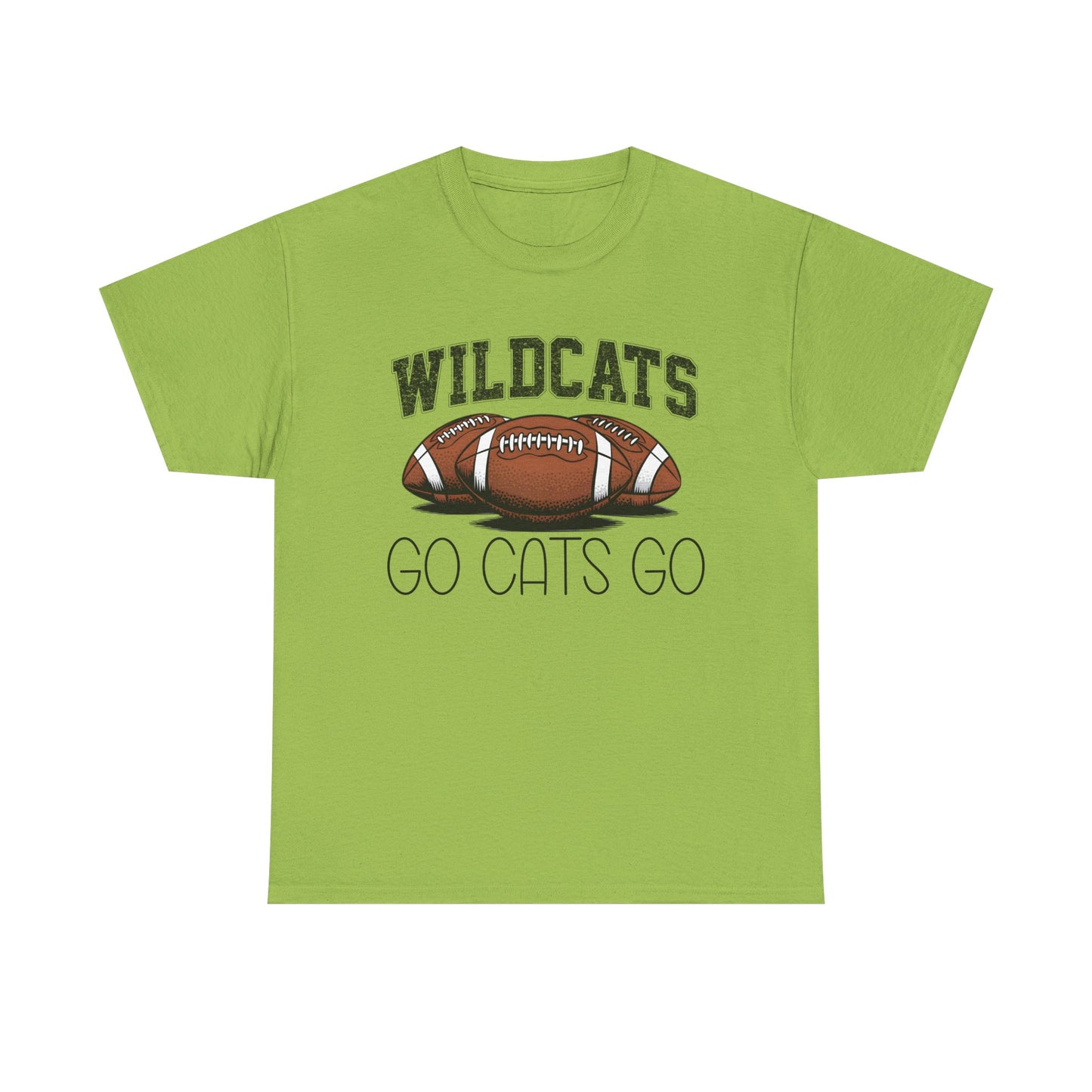 Wildcats Football Spirit Tee - Unisex Heavy Cotton T-Shirt for Fans, Game Day, Tailgating, Sports Events, Gift for Her/Him