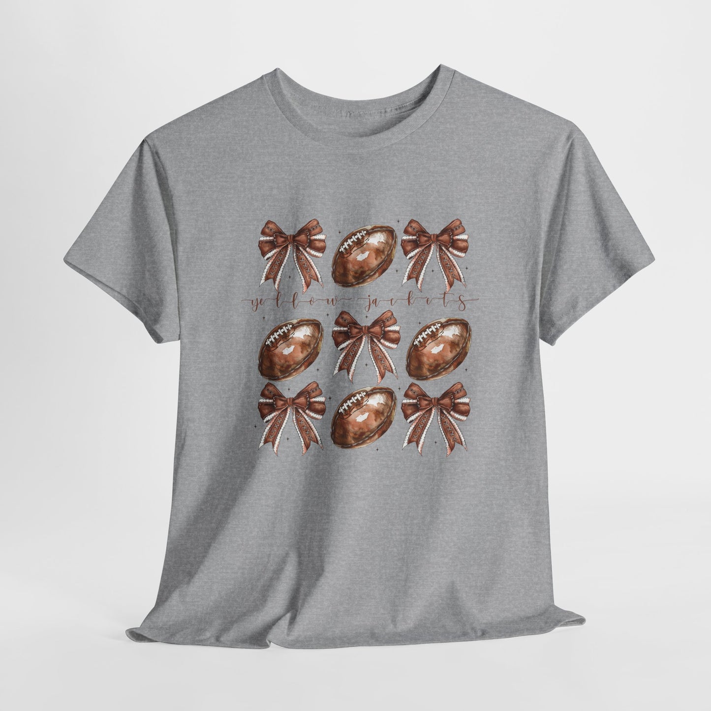 Yellow Jackets Football with bows, Tshirt, Football Season