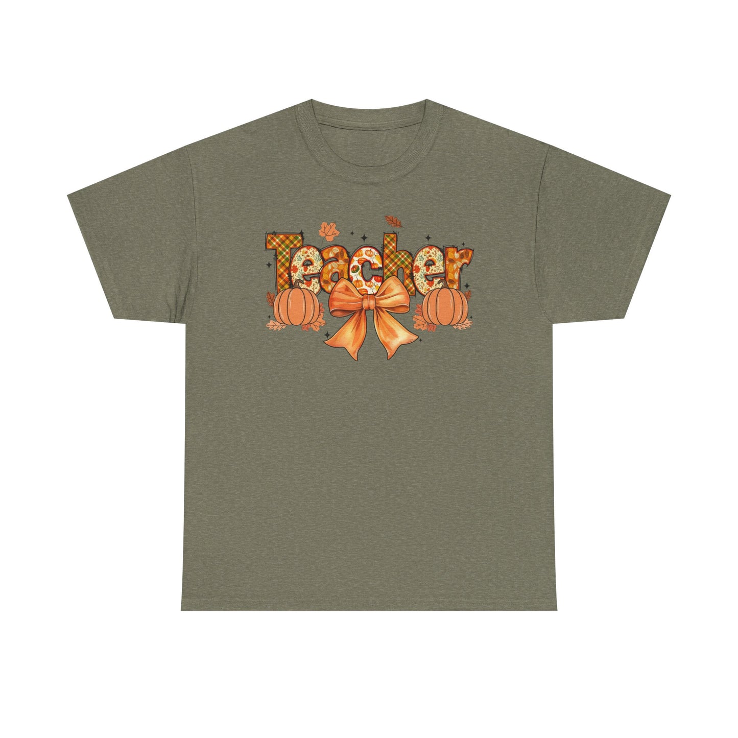 Charming Teacher Tee: Fall Vibes, Unisex Cotton Shirt, Perfect Gift for Educators, Halloween, Thanksgiving, Back to School