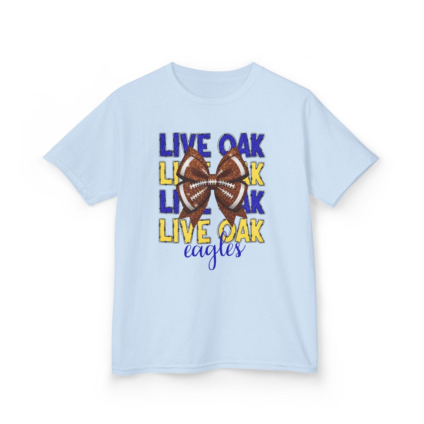 Live Oak Eagles Football Tee for Kids, Youth Sports Shirt, Fun Game Day Outfit, Birthday Gift, Team Spirit Apparel, Family Sportswear
