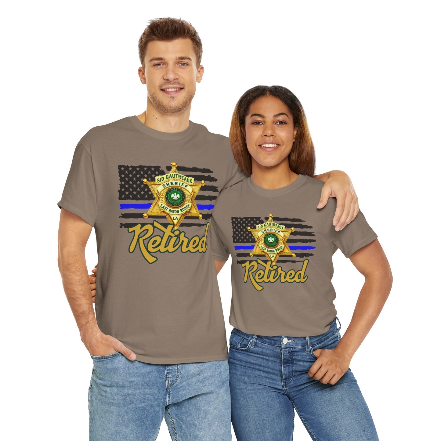 EBRSO Badge Retired Sheriff Heavy Cotton Tee, Unisex Tee, Law Enforcement Gift, Retirement Celebration T-shirt