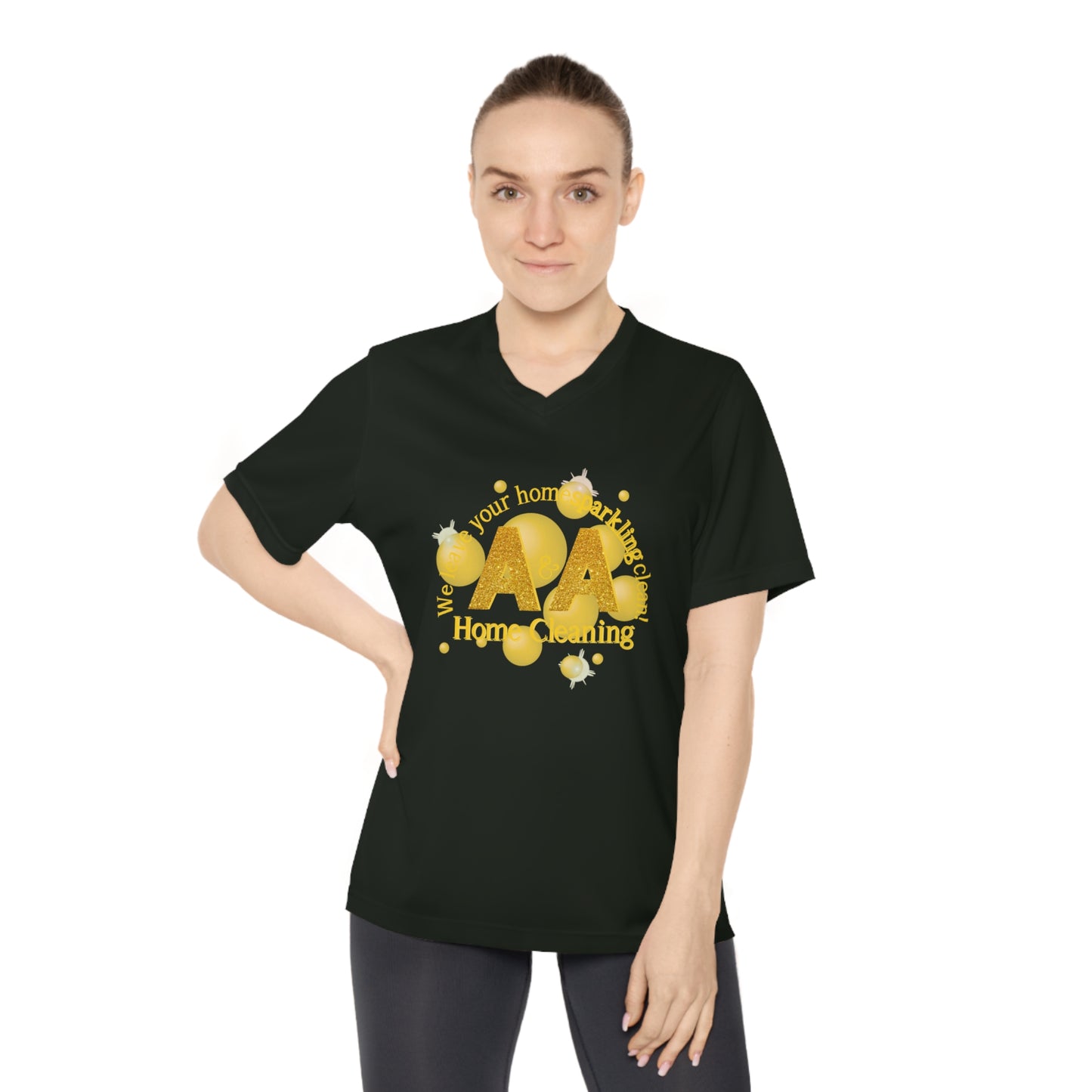 A&A, Yellow Logo on a 3rd V neck, Team365