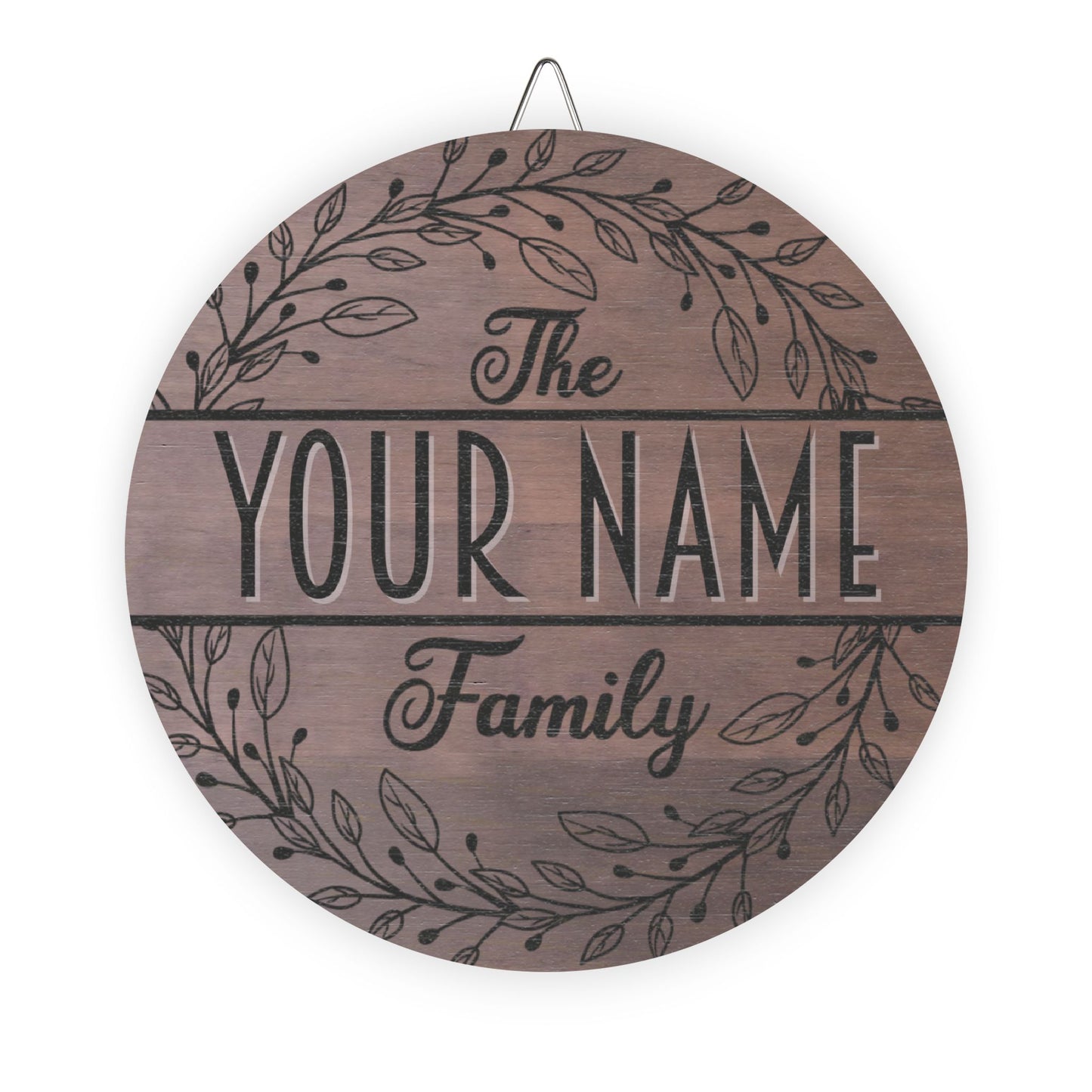 Personalized, Family Name, Stained wood, Welcome Door, Decor, Sign, Wreath, Wooden Door Hanger