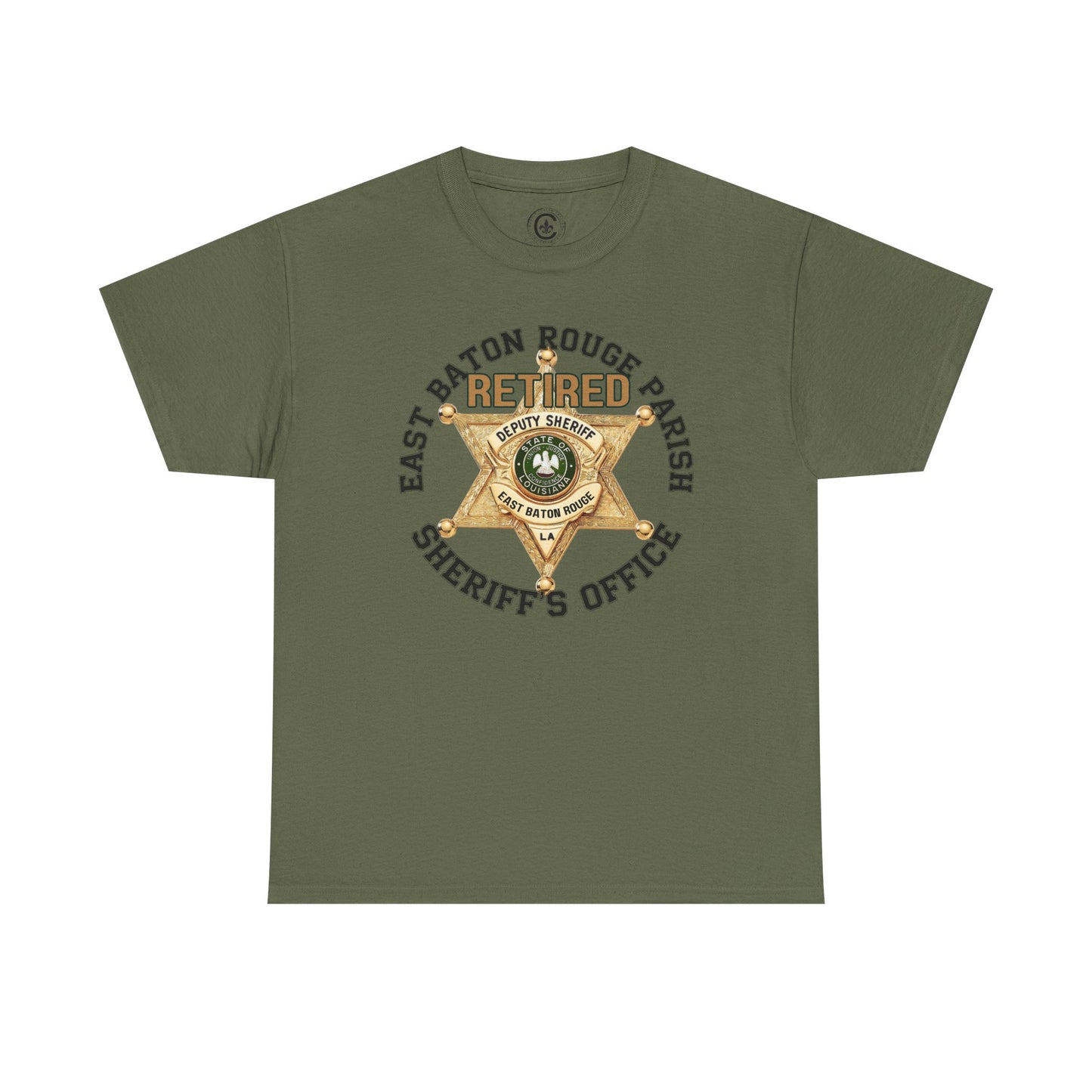 EBRSO Badge Retired Sheriff Heavy Cotton Tee, Unisex Tee, Law Enforcement Gift, Retirement Celebration T-shirt