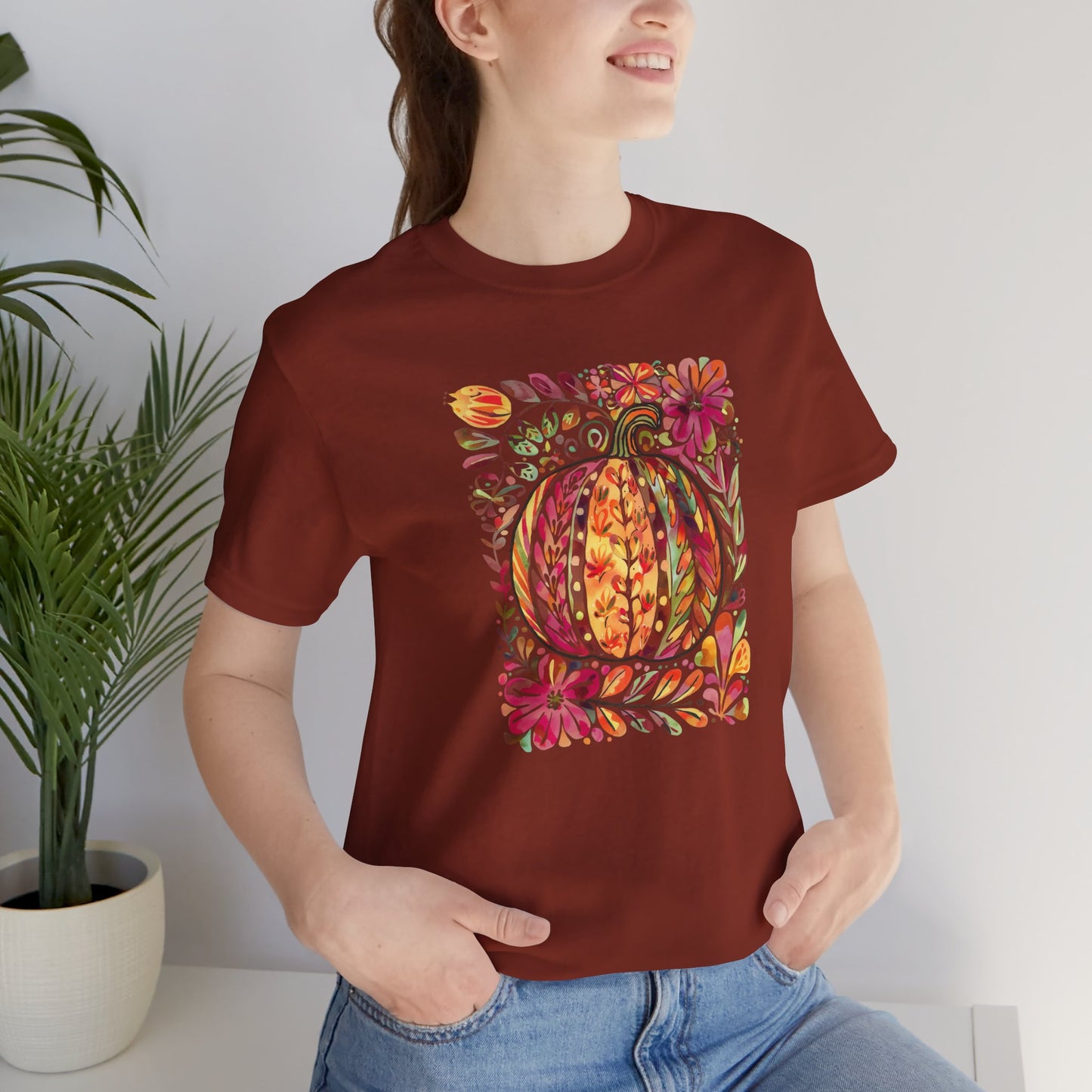 Autumn Pumpkin Tee, Cute Fall Shirt, Seasonal Shirt, Halloween Apparel, Thanksgiving Outfit, Cozy Autumn Vibes