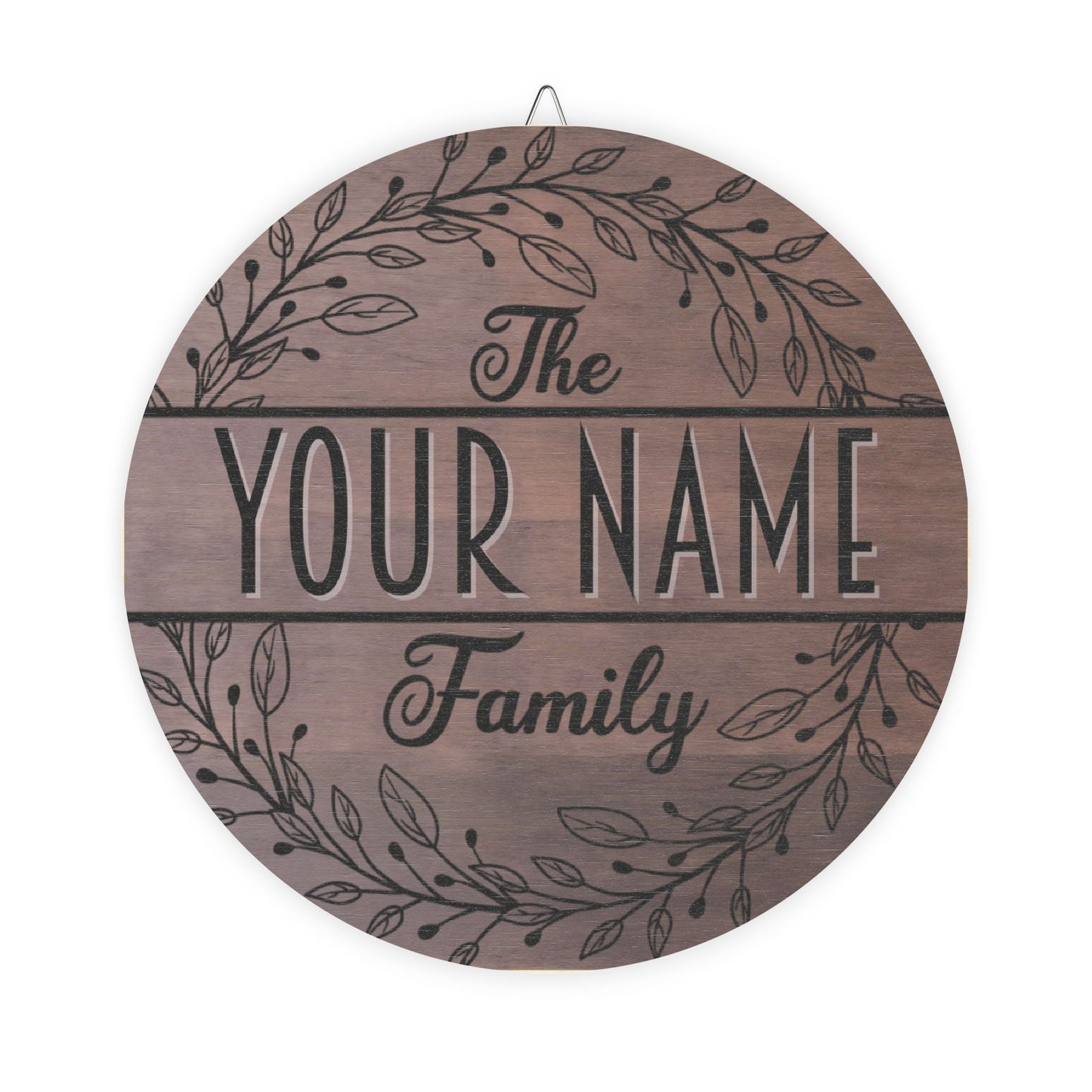 Personalized, Family Name, Stained wood, Welcome Door, Decor, Sign, Wreath, Wooden Door Hanger