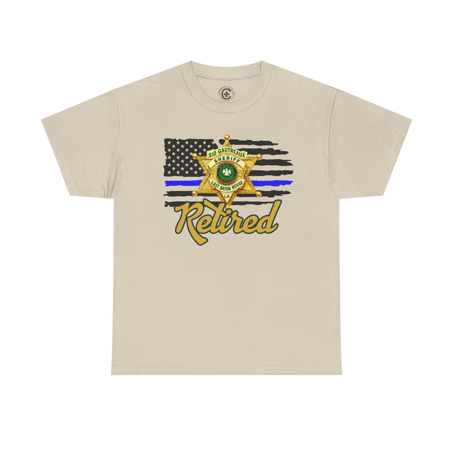 EBRSO Badge Retired Sheriff Heavy Cotton Tee, Unisex Tee, Law Enforcement Gift, Retirement Celebration T-shirt