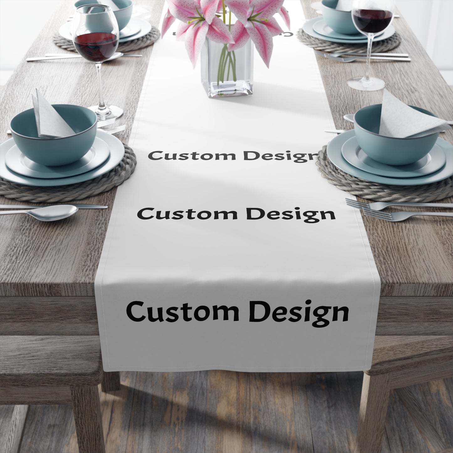 Personalized Custom Cotton Table Runner - Perfect for Weddings, Parties, Home Decor, Holidays, Special Occasions, Events, Showers
