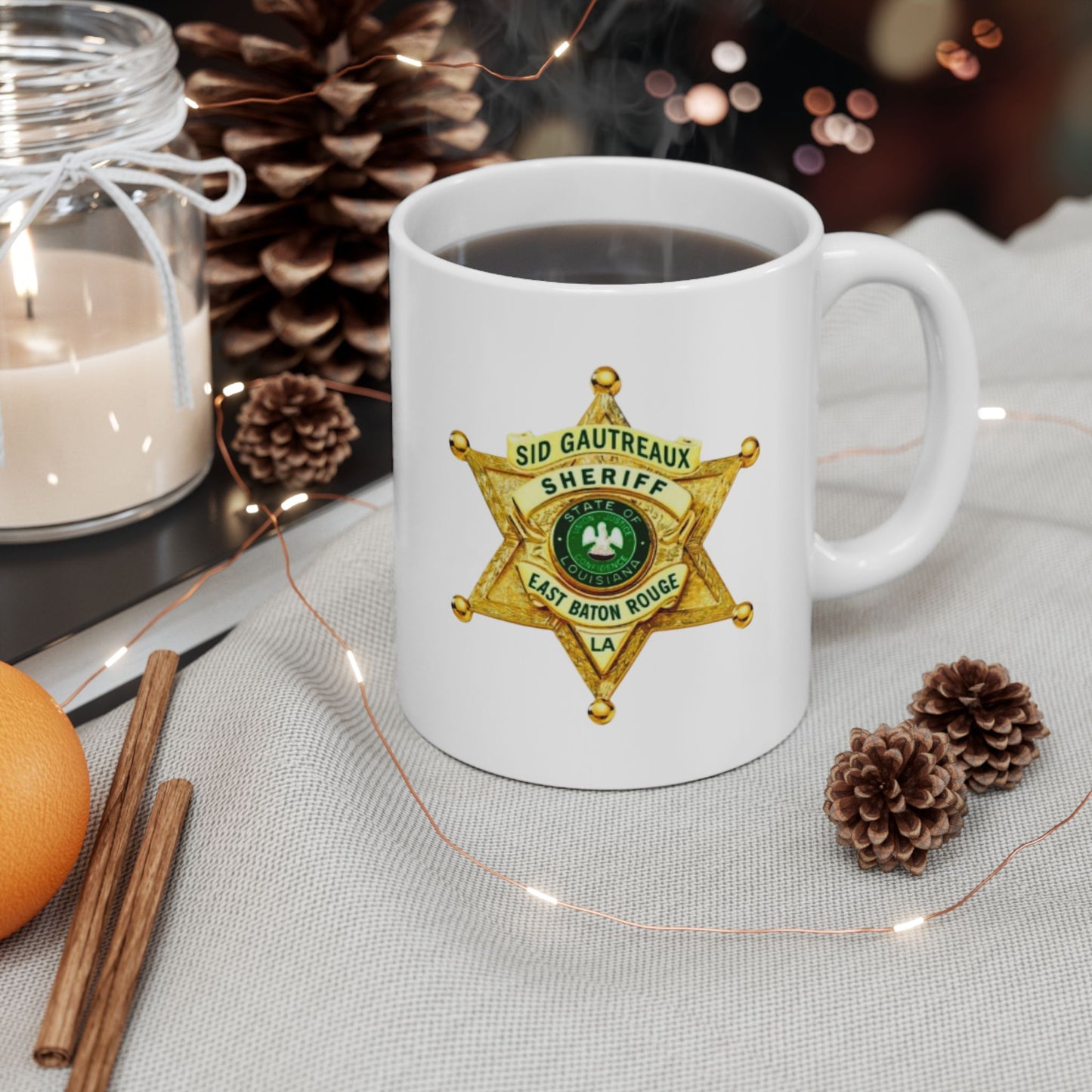 EBRSO, Badge, Sheriff Star Ceramic Mug, Perfect Gift for Police Officers, Law Enforcement Fans, Birthday, Holiday
