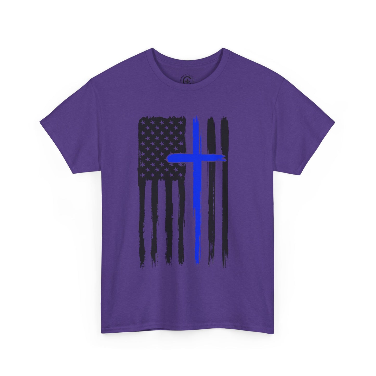 Thin Blue Line, Cross, Flag Graphic Tee, T-Shirt, Unisex Humor Shirt, Gifts for Friends, Casual Wear, law enforcement