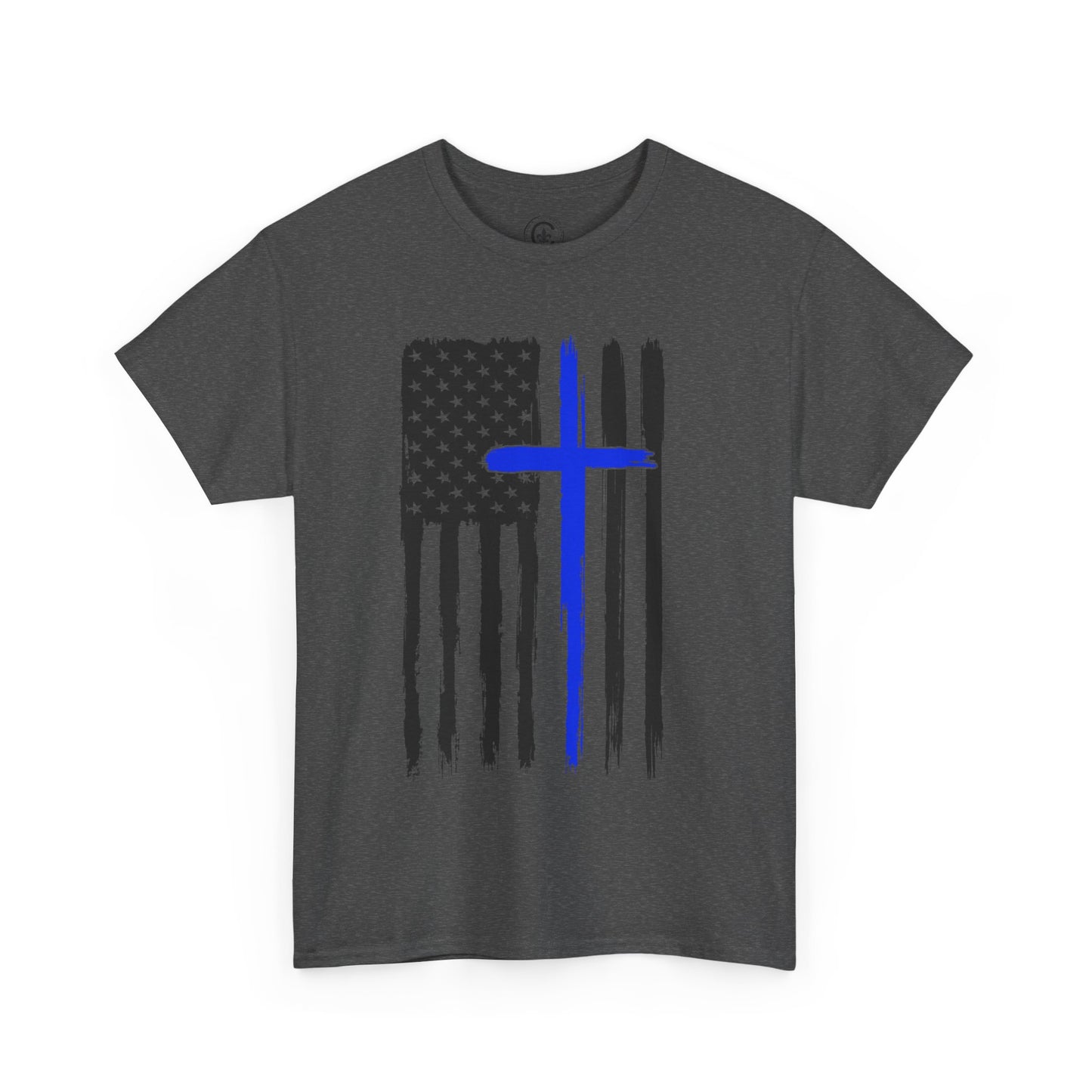 Thin Blue Line, Cross, Flag Graphic Tee, T-Shirt, Unisex Humor Shirt, Gifts for Friends, Casual Wear, law enforcement