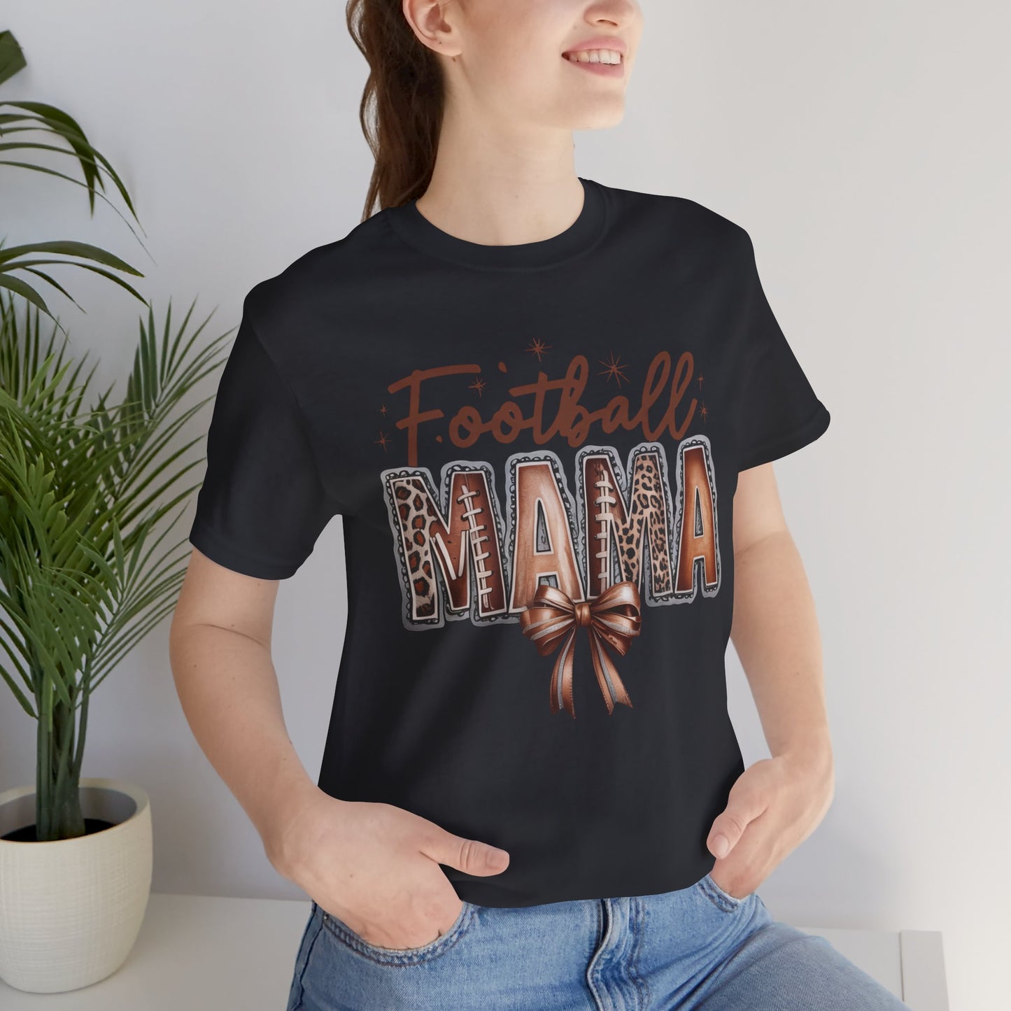 Football Mama Tee, Unisex Short Sleeve Shirt for Sports Moms, Cute Gift for Game Day, Football Season Apparel