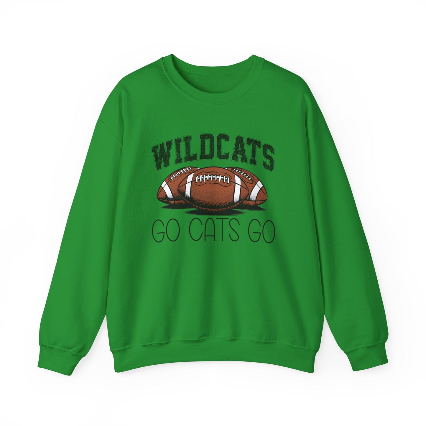 Wildcats Football Go Cats Go Sweatshirt | Unisex Crewneck | Game Day Apparel, Sports Hoodie, Relaxed Fit, Fan Gear, Gift for Football Lovers
