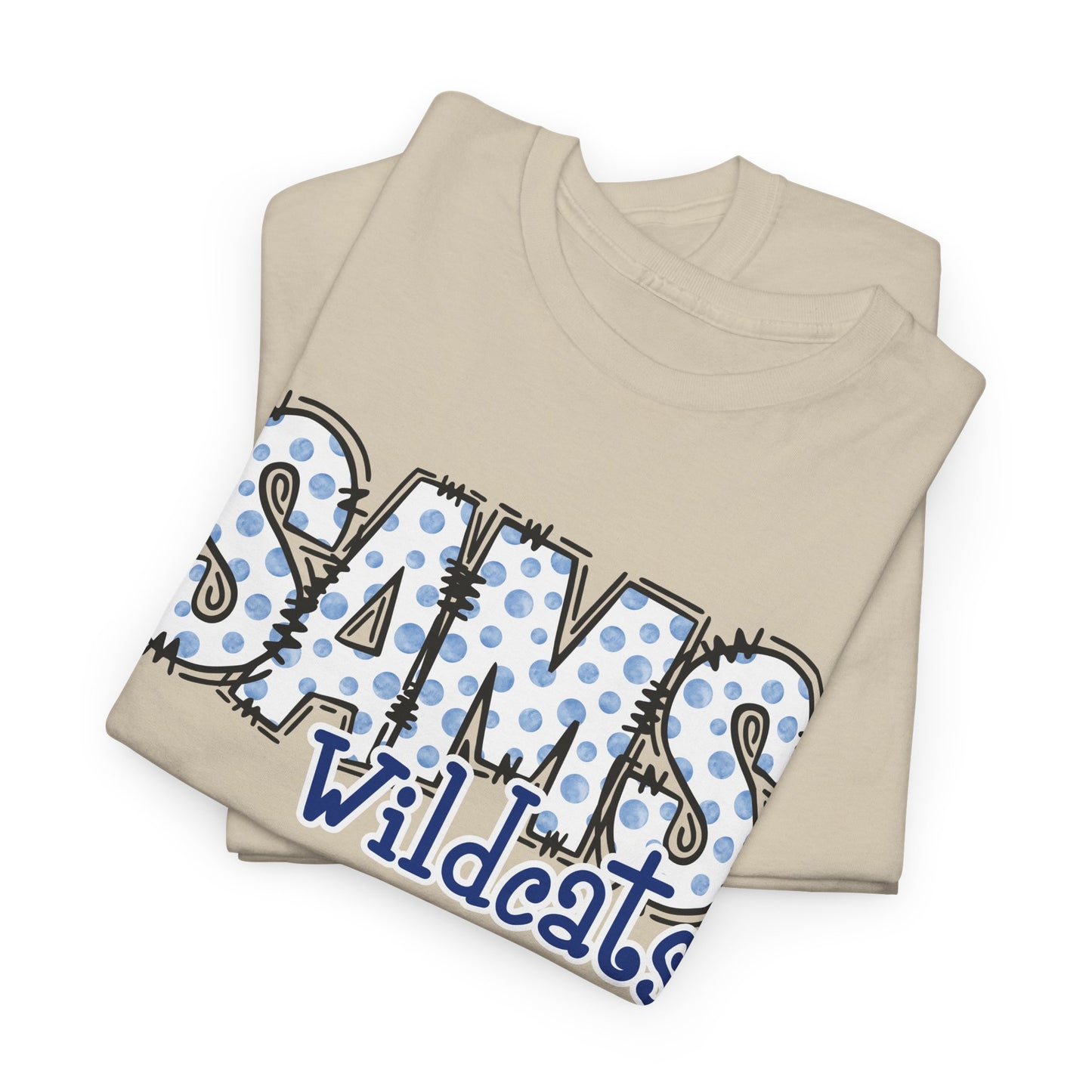 SAMS Wildcats, Whimsical on a Unisex Tshirt, St Amant Middle School