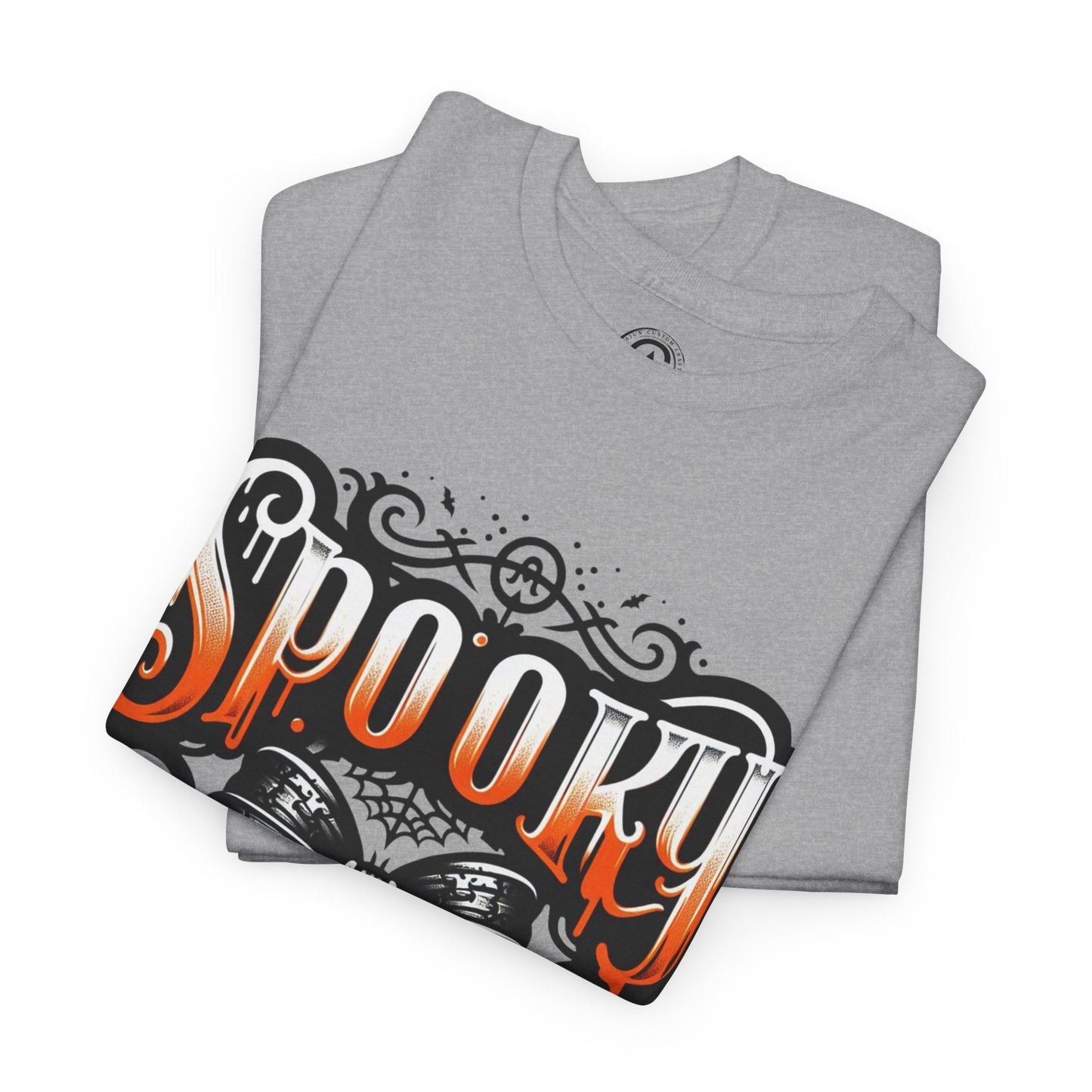 Spooky Themed Unisex Heavy Cotton Tee, Halloween Shirt, Fall Fashion, Ghostly Tee, Graphic Tee, Casual Wear
