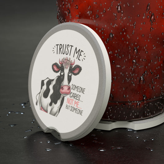 Whimsical Cow Car Coaster, Cute Car Interior Decor