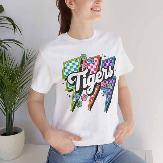 Colorful Tigers Retro, lightning, unisex, funky
