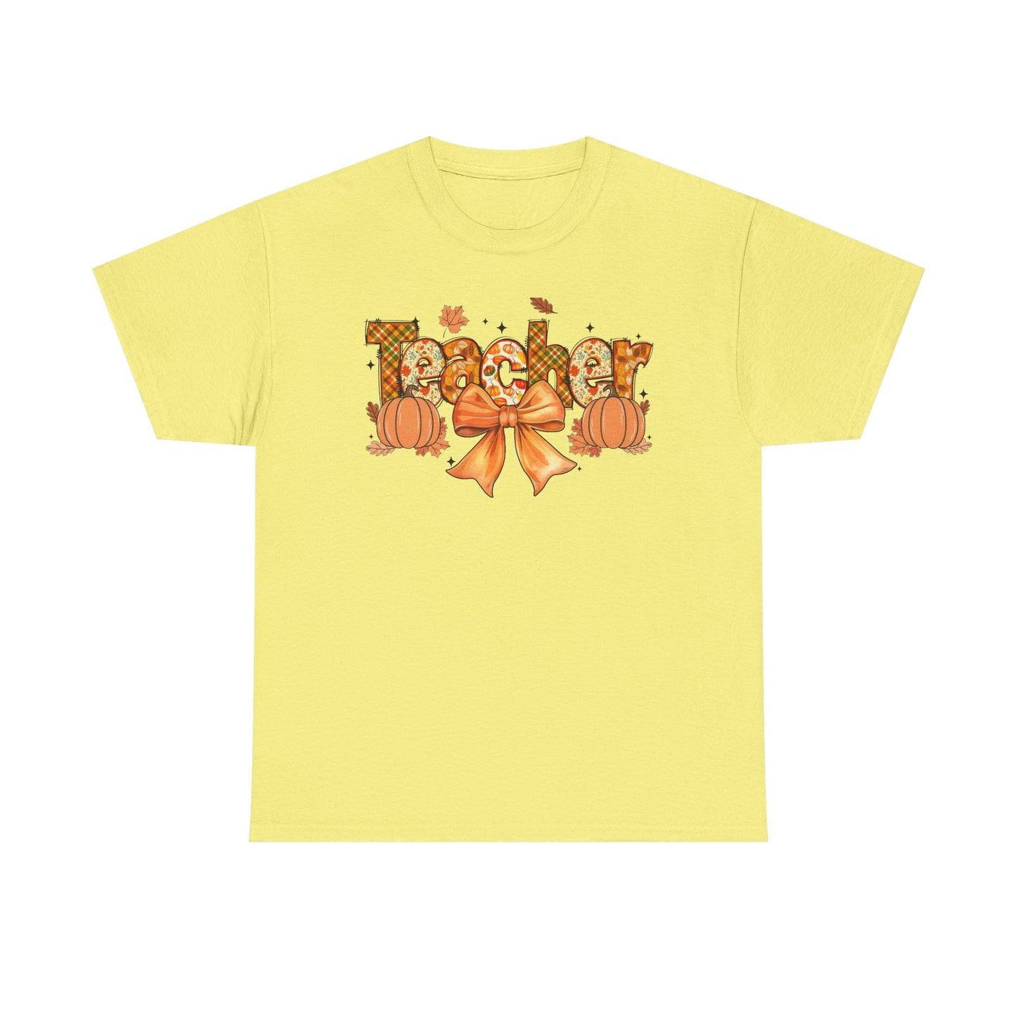 Charming Teacher Tee: Fall Vibes, Unisex Cotton Shirt, Perfect Gift for Educators, Halloween, Thanksgiving, Back to School