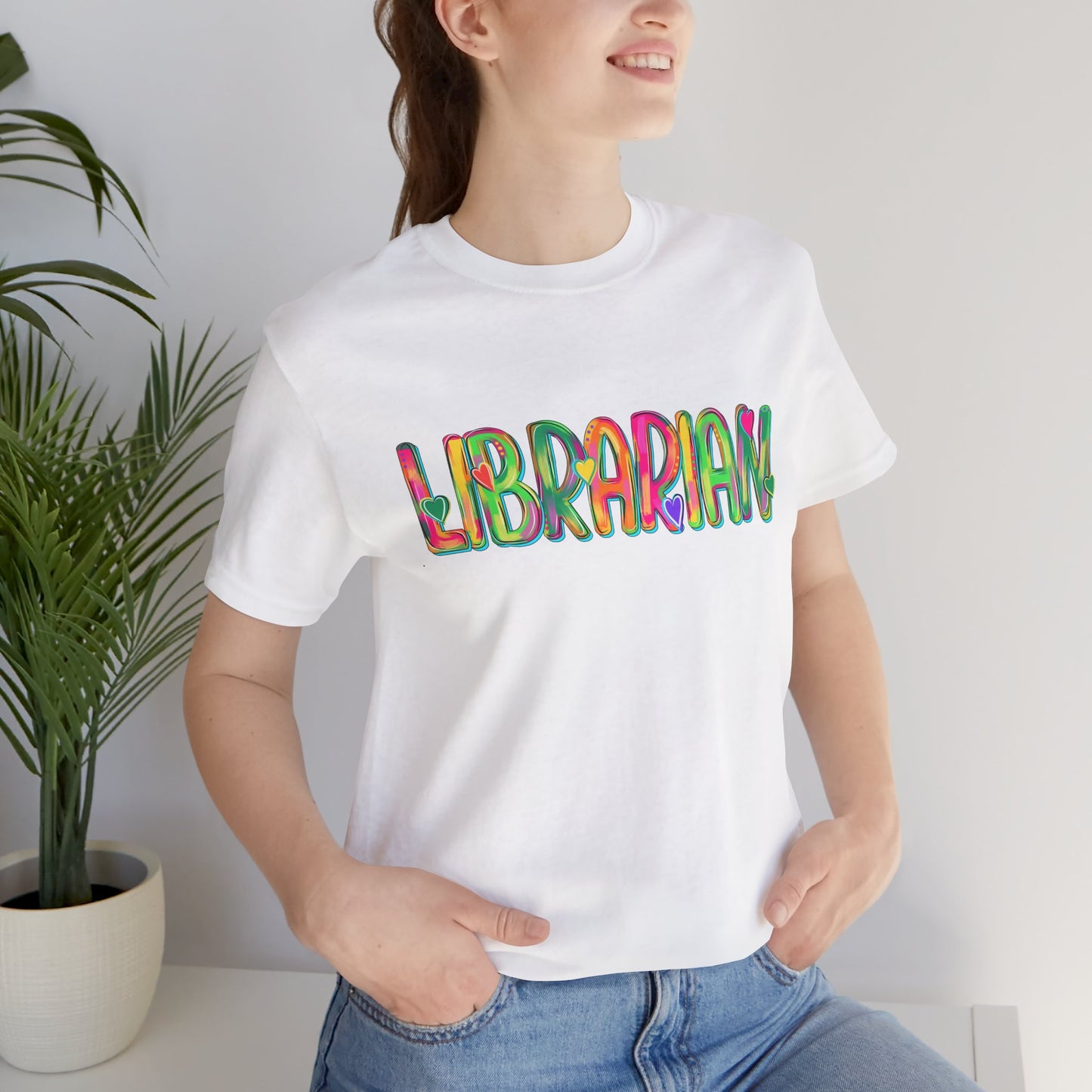 Colorful Librarian Tee - Tshirt, Back to School