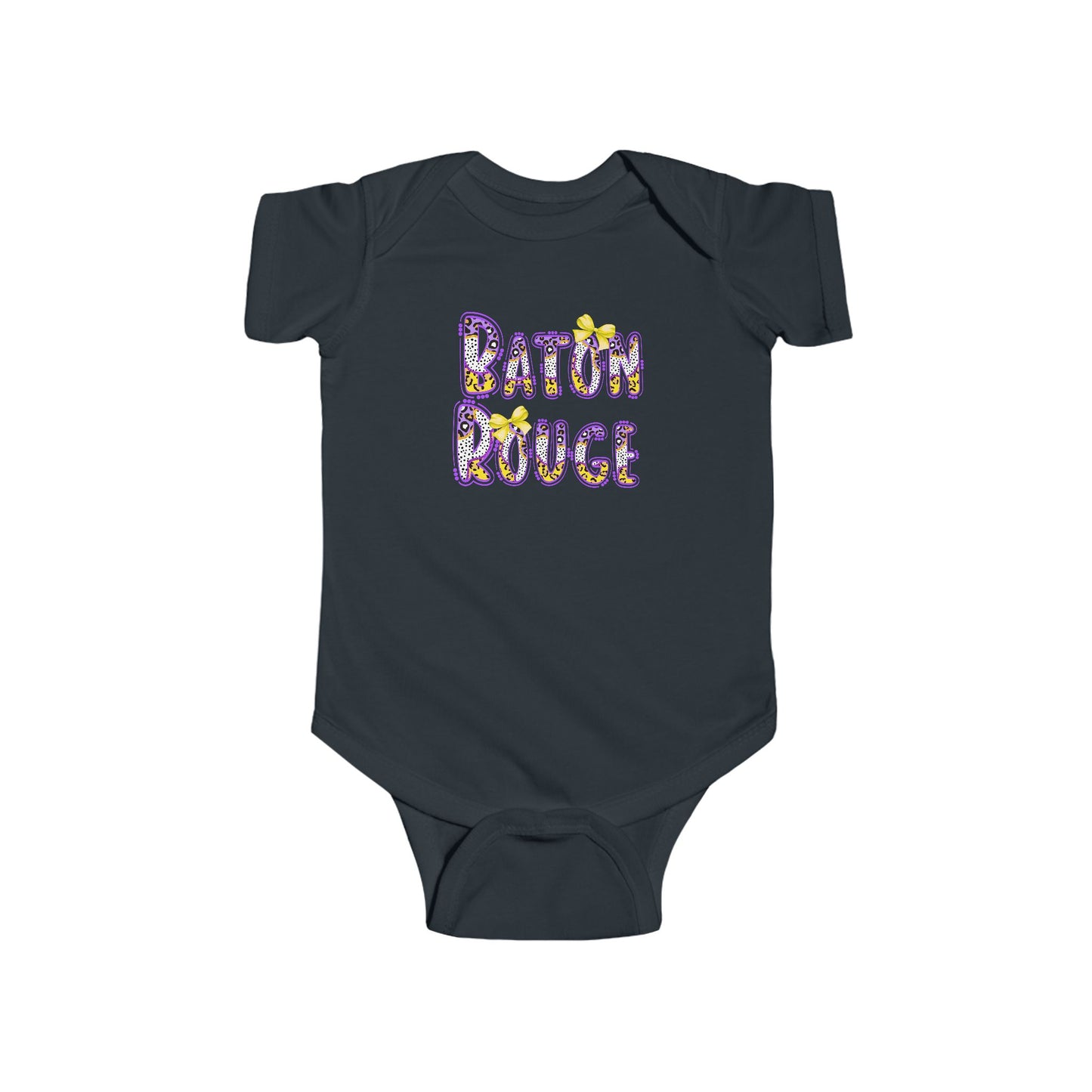Baton Rouge, Tigers Purple and Gold, Cute Infant Bodysuit