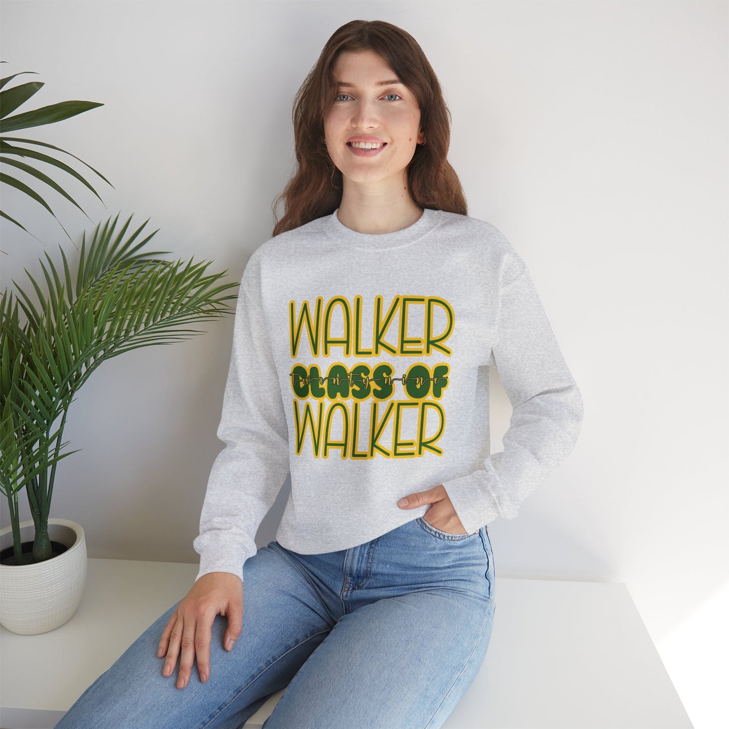 Class of 29 Crewneck Sweatshirt, Walker, Louisiana, Wildcats, Stacked Walker