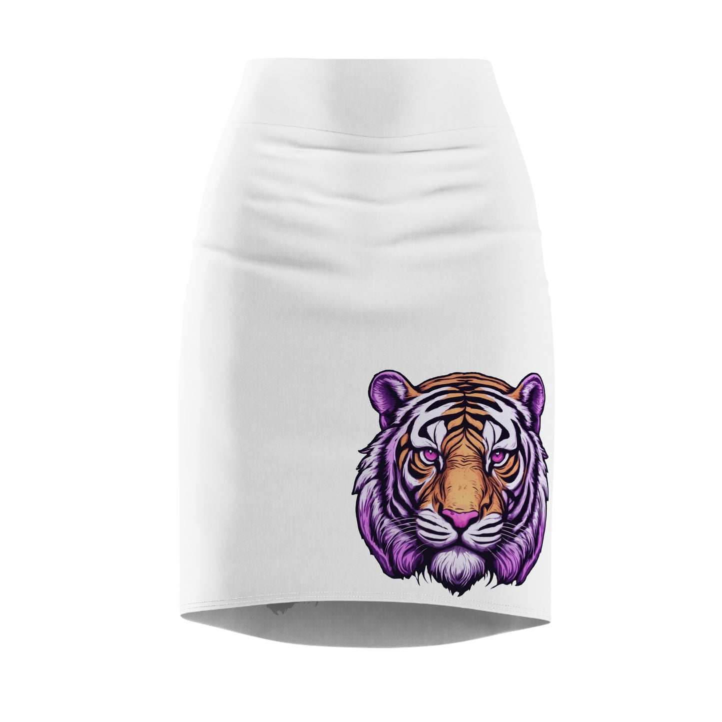 Fierce Purple Tiger Women's Pencil Skirt, Animal Print Skirt, Unique Fashion, Statement Piece, Casual Wear, Gifts for Her