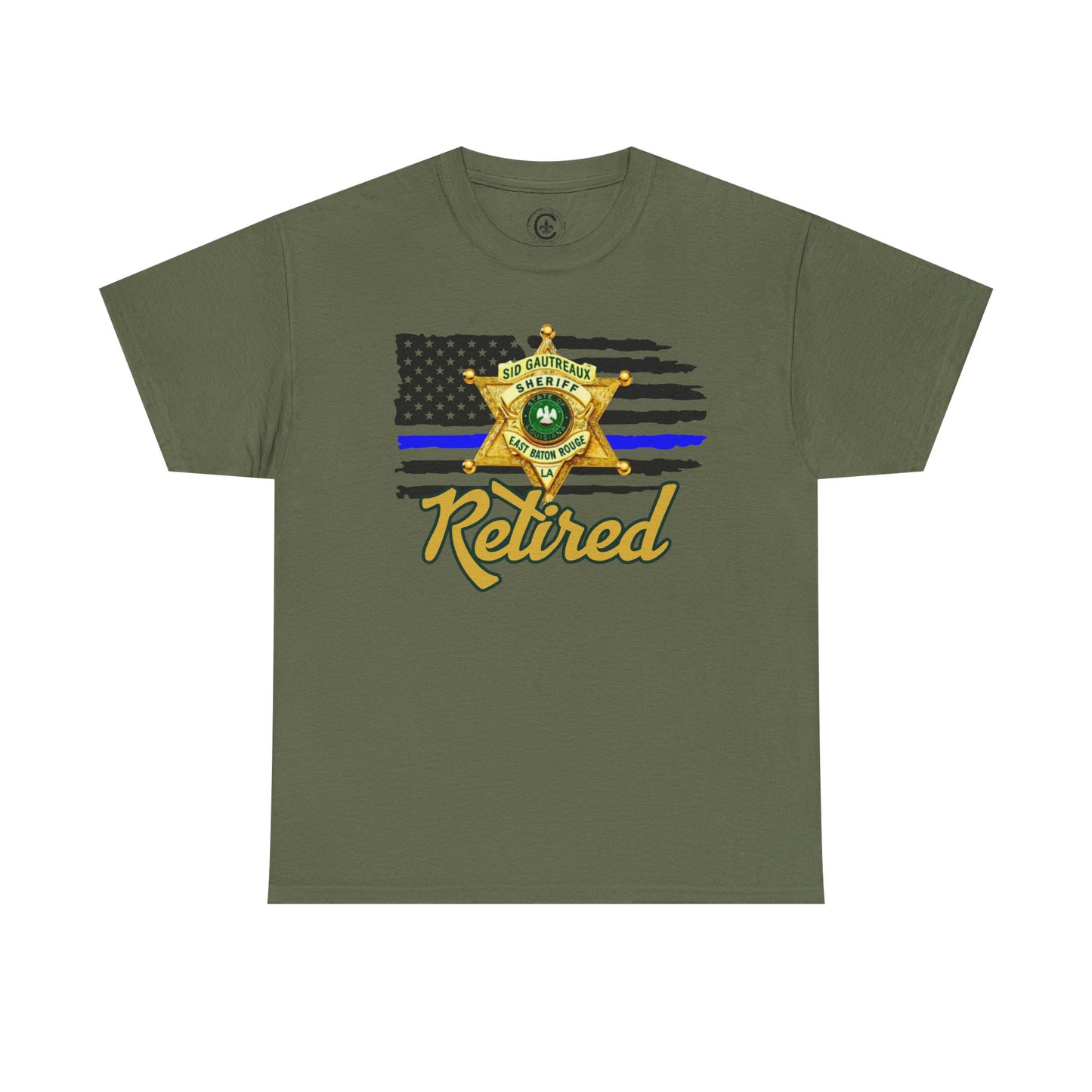 EBRSO Badge Retired Sheriff Heavy Cotton Tee, Unisex Tee, Law Enforcement Gift, Retirement Celebration T-shirt