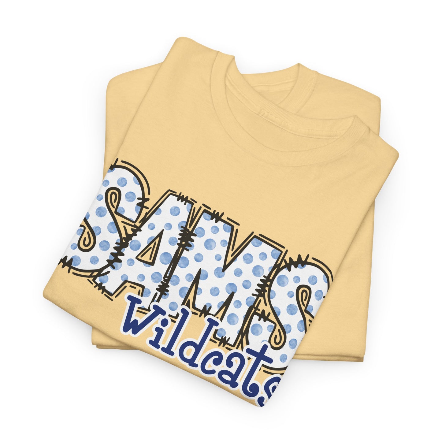 SAMS Wildcats, Whimsical on a Unisex Tshirt, St Amant Middle School