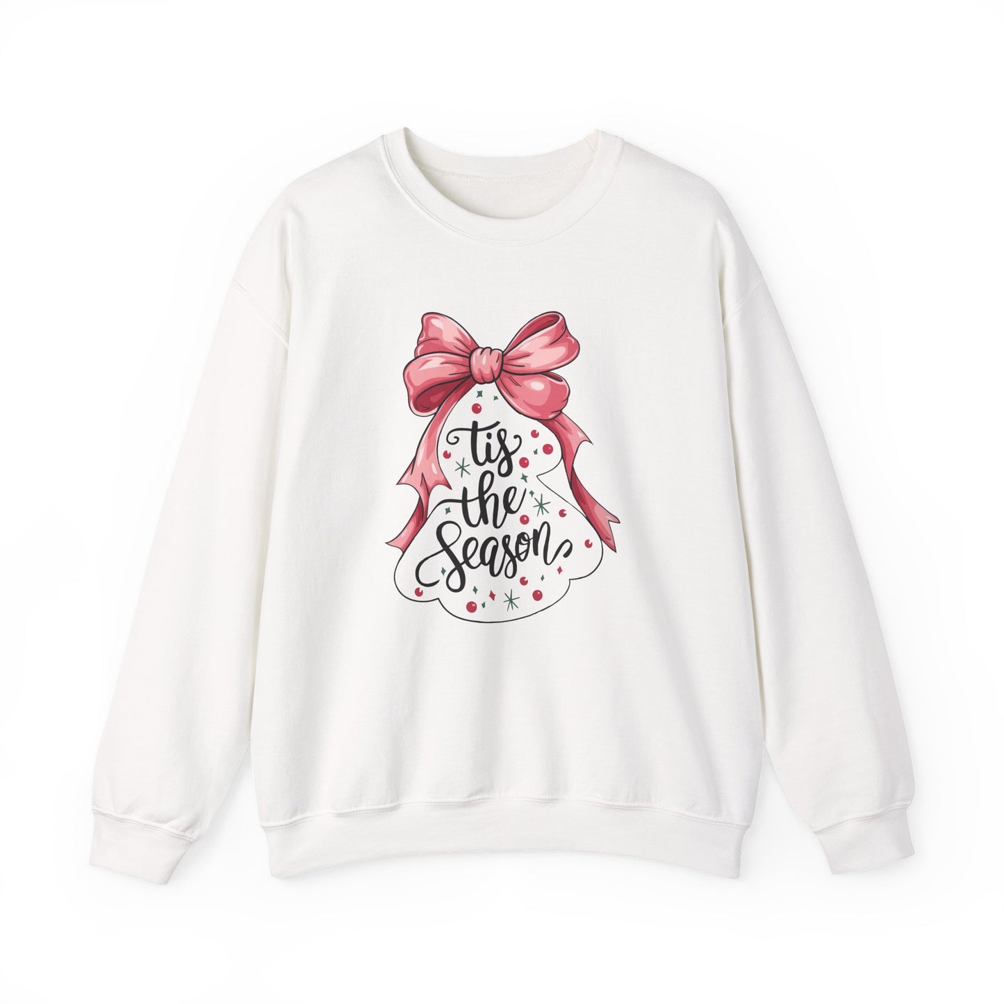 Festive Holiday Crewneck Sweatshirt - 'Tis the Season, Christmas Gift, Cozy Apparel, Winter Wear, Unisex Fashion