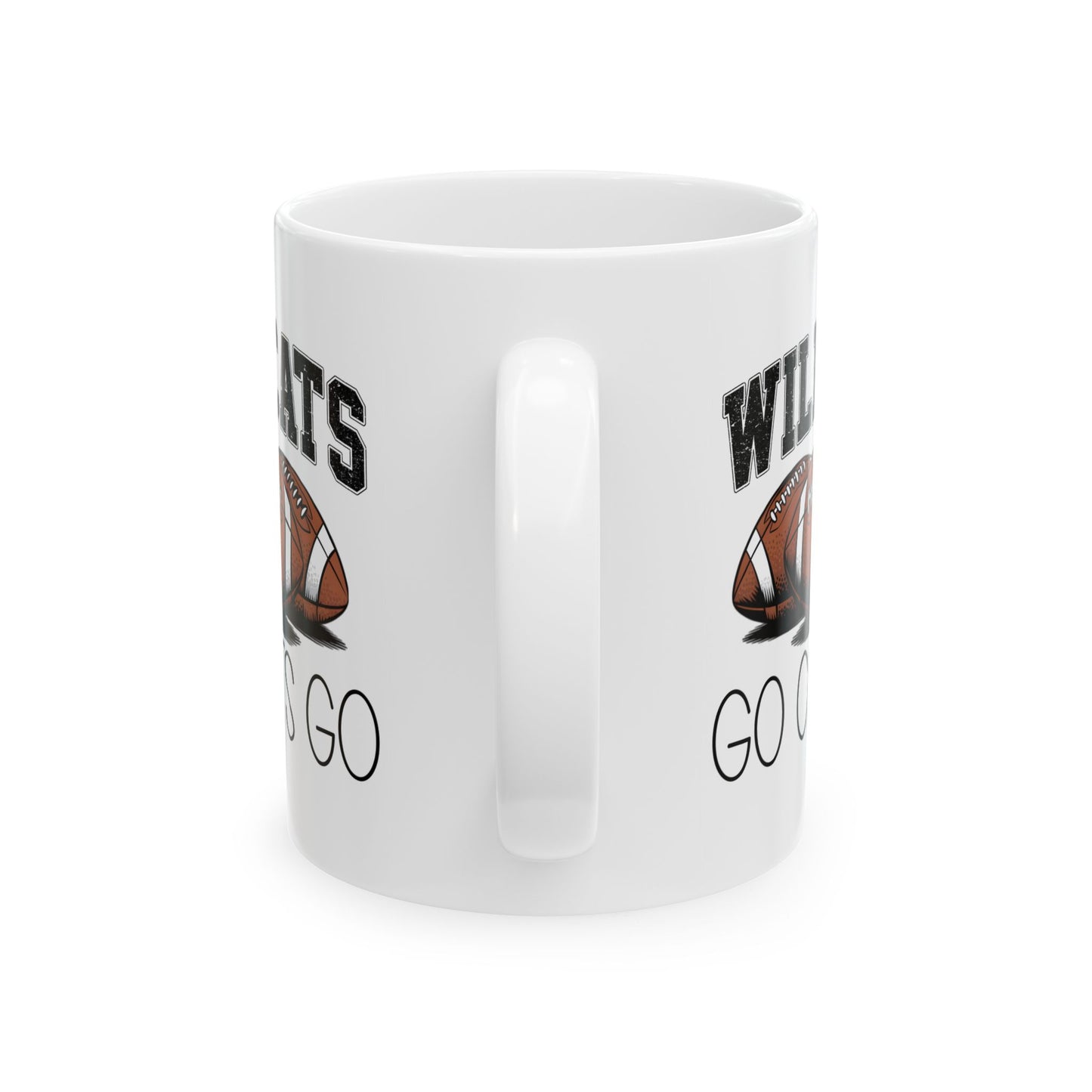 Wildcats Football Ceramic Mug - Sports Fan Gift, Coffee Cup, Game Day Essential, Personalized Mug, Team Spirit