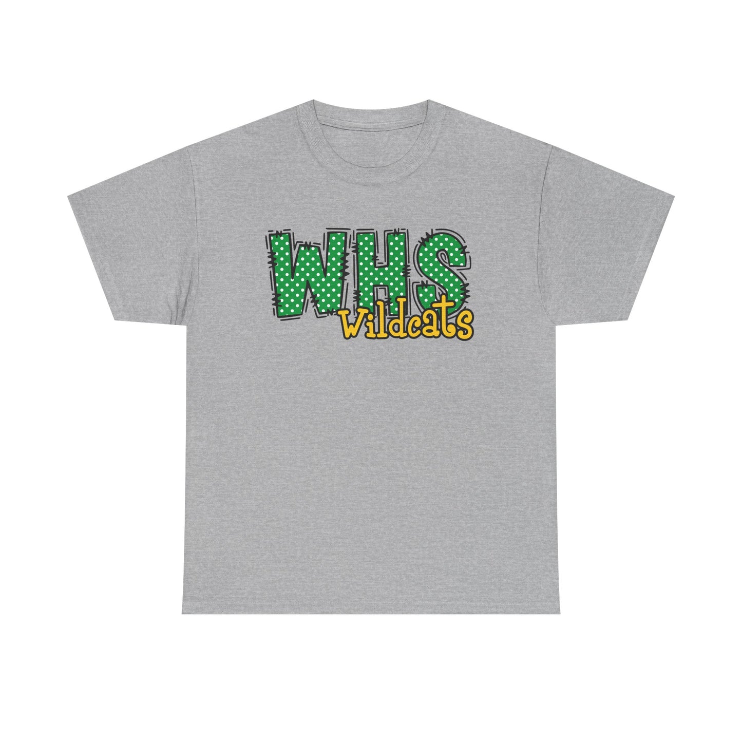 WHS Wildcats Unisex Heavy Cotton Tee | School Spirit Shirt, Team Apparel, Graphic Tee, Casual Wear, Gift for Students