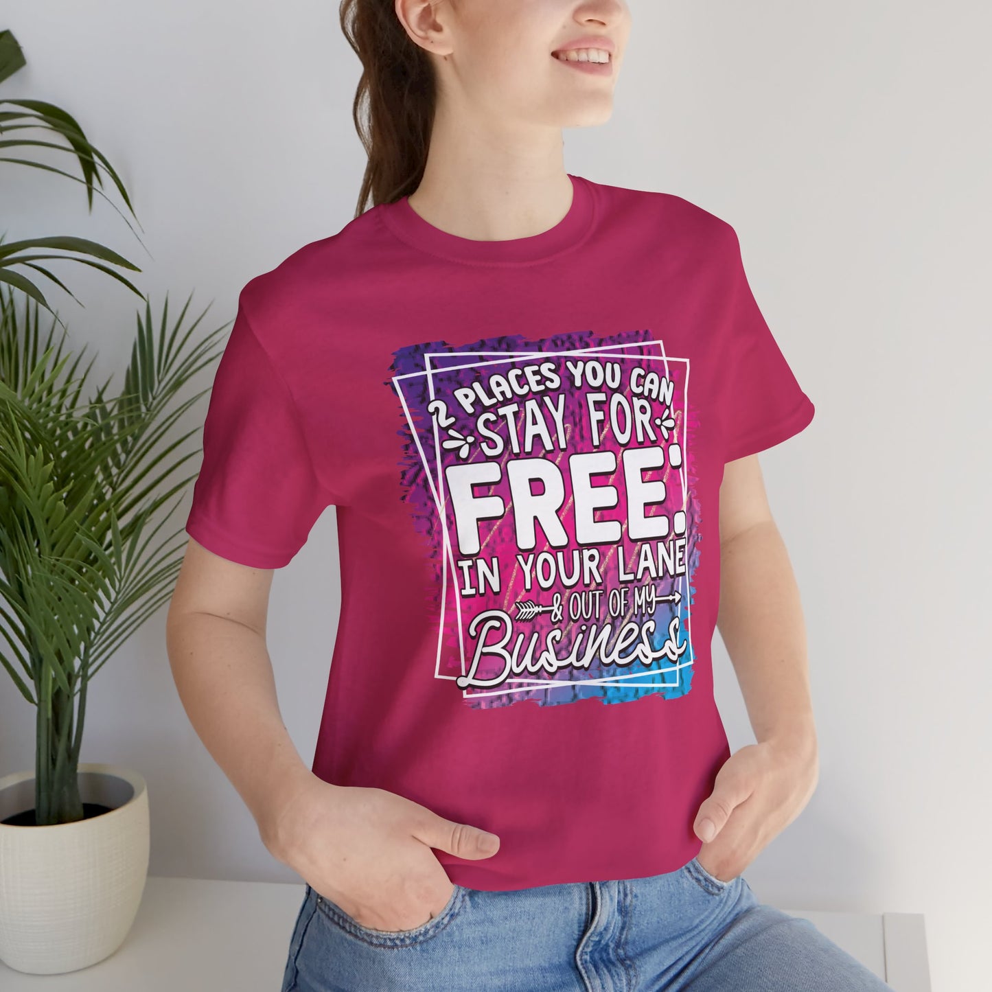 Stay in Your Lane Tee, Funny T-Shirt, Humor Shirt, Casual Wear, Gift for Friends, Everyday Fashion