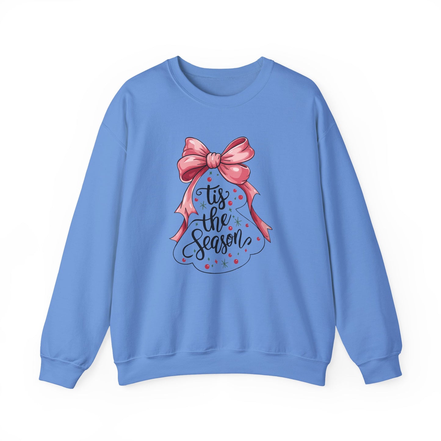 Festive Holiday Crewneck Sweatshirt - 'Tis the Season, Christmas Gift, Cozy Apparel, Winter Wear, Unisex Fashion
