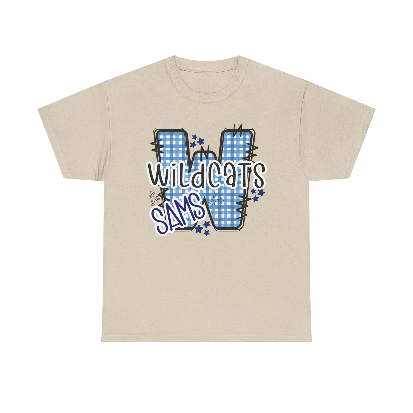 SAMS Wildcats, Whimsical on a Unisex Tshirt, St Amant Middle School