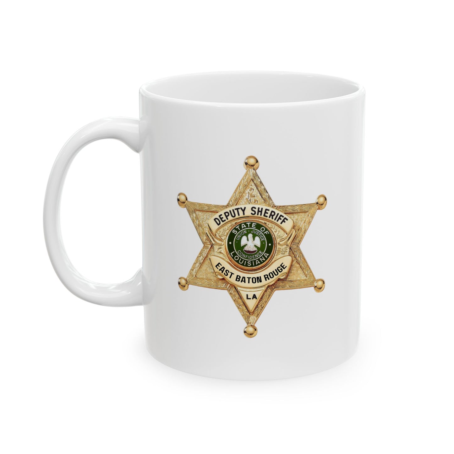 EBRSO DEPUTY, Badge, Sheriff Star Ceramic Mug, Perfect Gift for Police Officers, Law Enforcement Fans, Birthday, Holiday