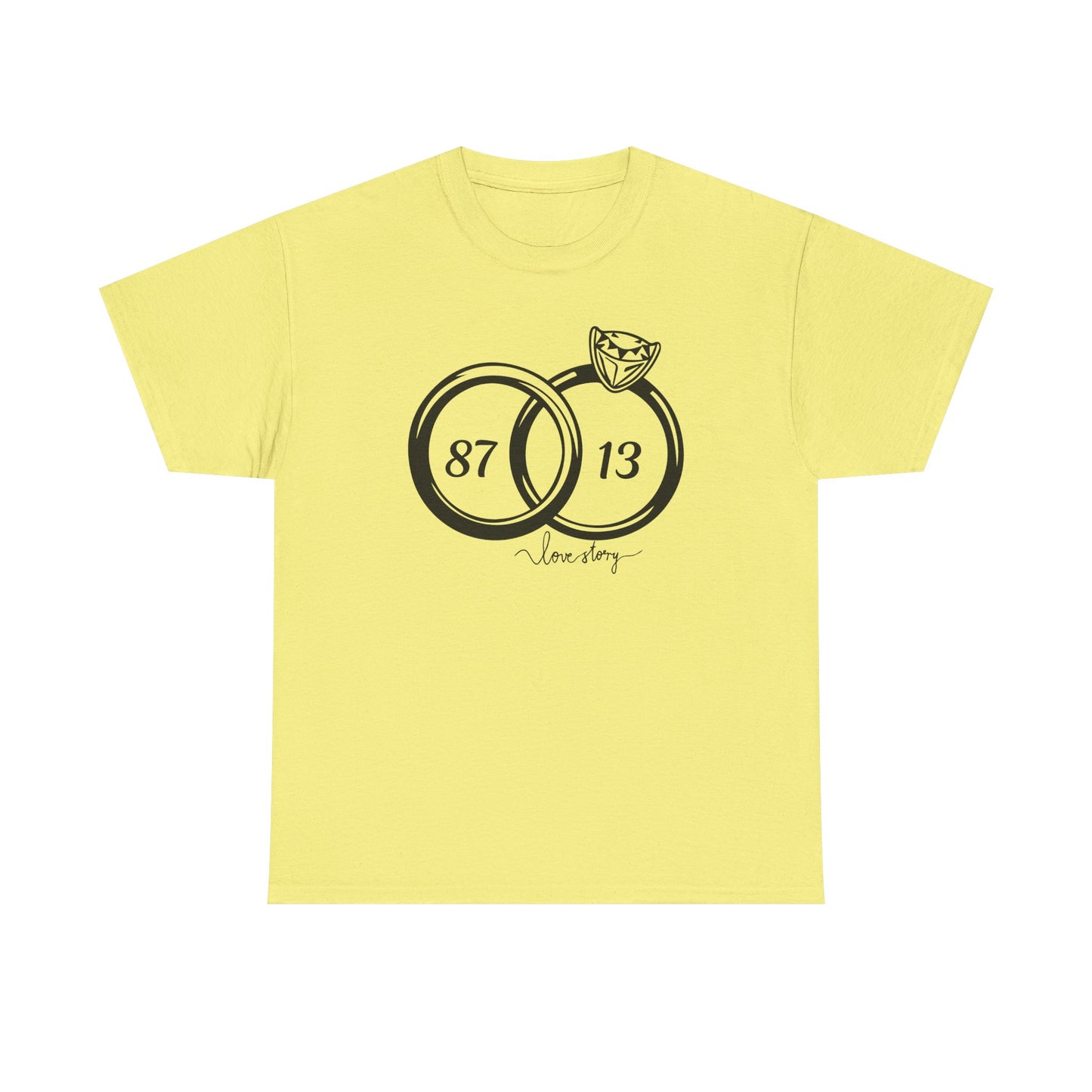 Wedding of the Century, 87 & 13, It's a Love Story Unisex Heavy Cotton Tee,