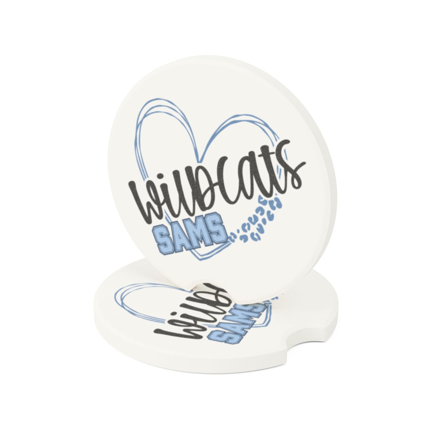 St Amant Middle School Wildcats Soapstone Car Coaster | Vehicle Accessory, Car Gift, Home Decor, Unique Gift, Wildcat Pride
