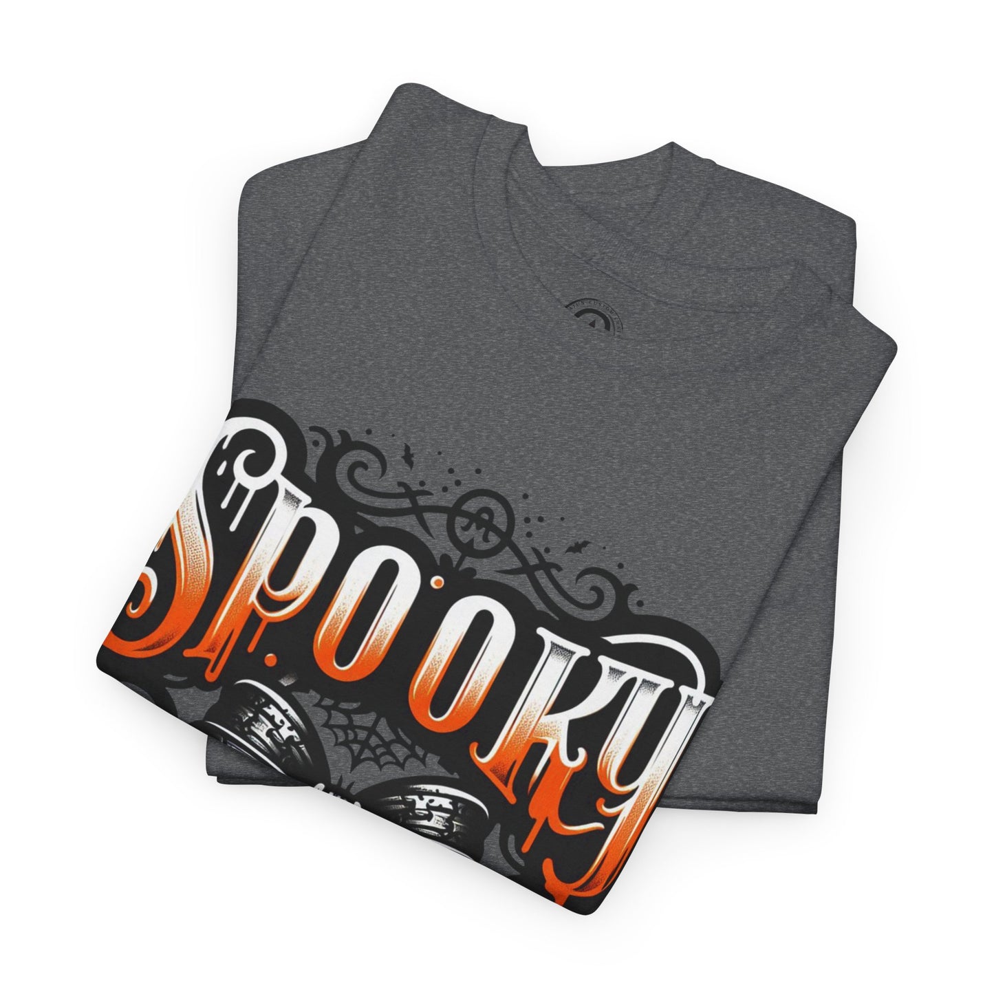 Spooky Themed Unisex Heavy Cotton Tee, Halloween Shirt, Fall Fashion, Ghostly Tee, Graphic Tee, Casual Wear