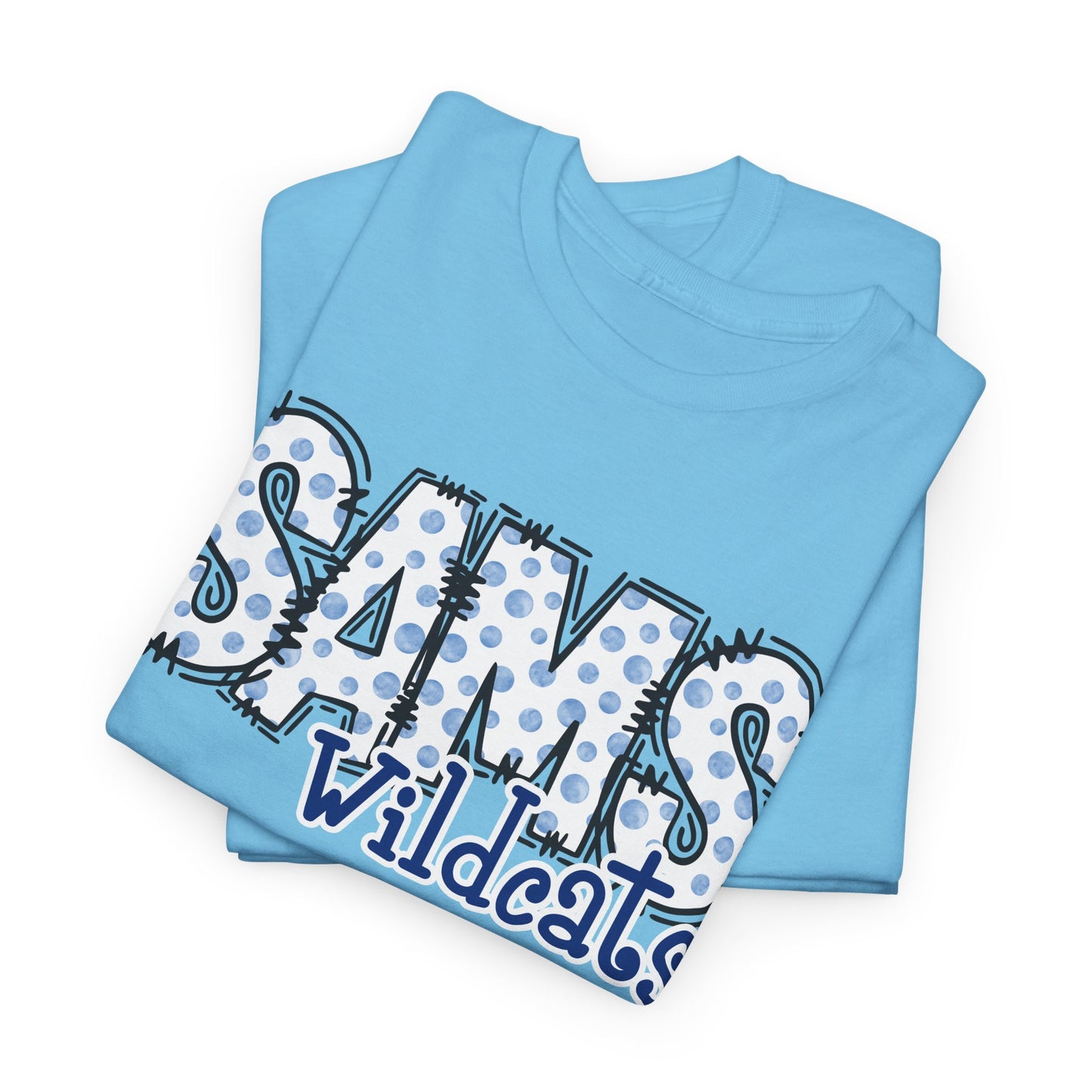 SAMS Wildcats, Whimsical on a Unisex Tshirt, St Amant Middle School